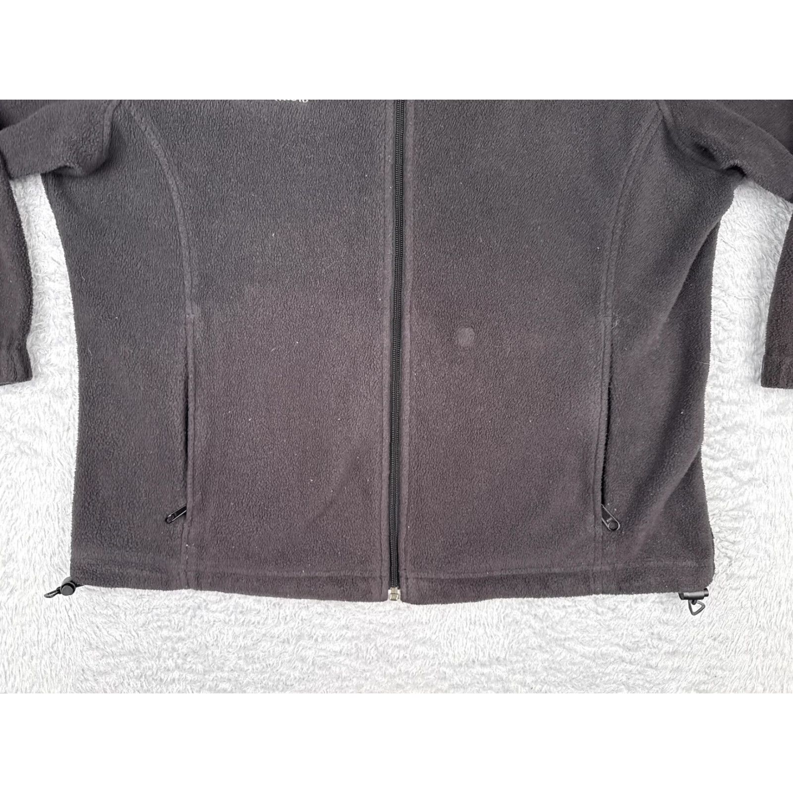 Vintage Columbia Fleece Jacket Womens XL Black Full Zip Mock Neck Pockets Zipper Pockets Warm Outdoor Casual Travel Size XL / US 12-14 / IT 48-50 - 5 Thumbnail