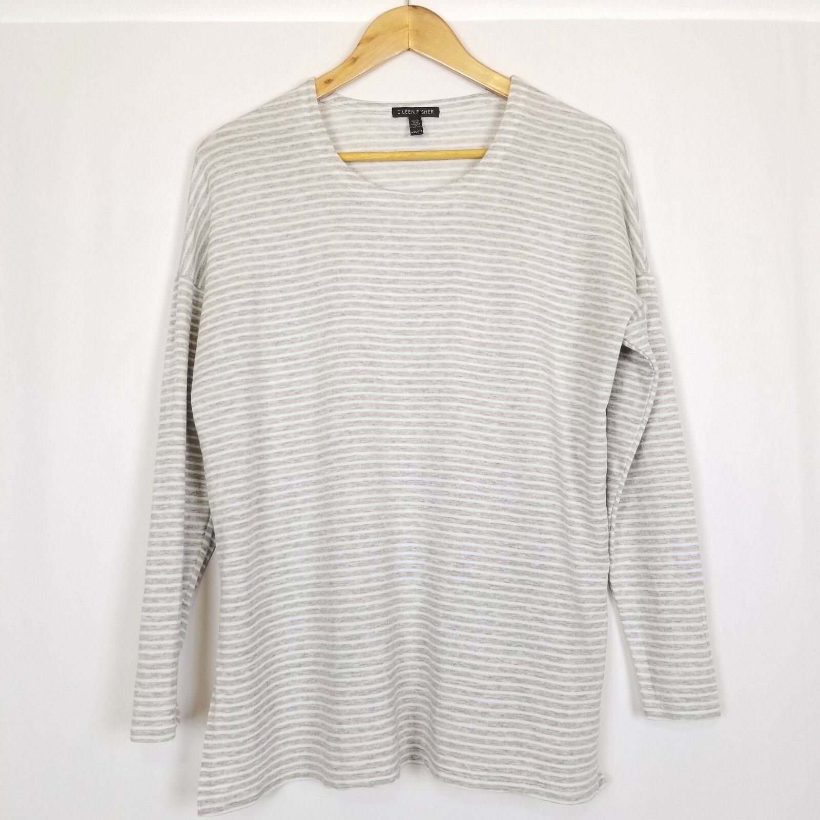 Eileen Fisher Eileen Fisher Tencel Stripe Oversized Tunic Gray & White XXS Size XXS / US 00 / IT 34 - 5 Thumbnail
