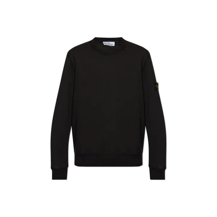 Stone Island Stone Island Black Cotton Logo Sweatshirt for Men -2506 Size US M / EU 48-50 / 2 - 1 Thumbnail