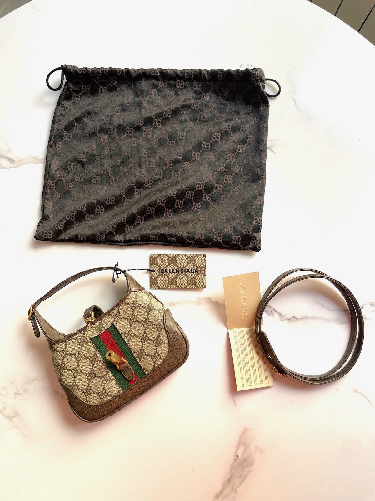 Balenciaga × Gucci Gucci x Balenciaga Jackie 1961 Mini Bag Size ONE SIZE - 7 Thumbnail