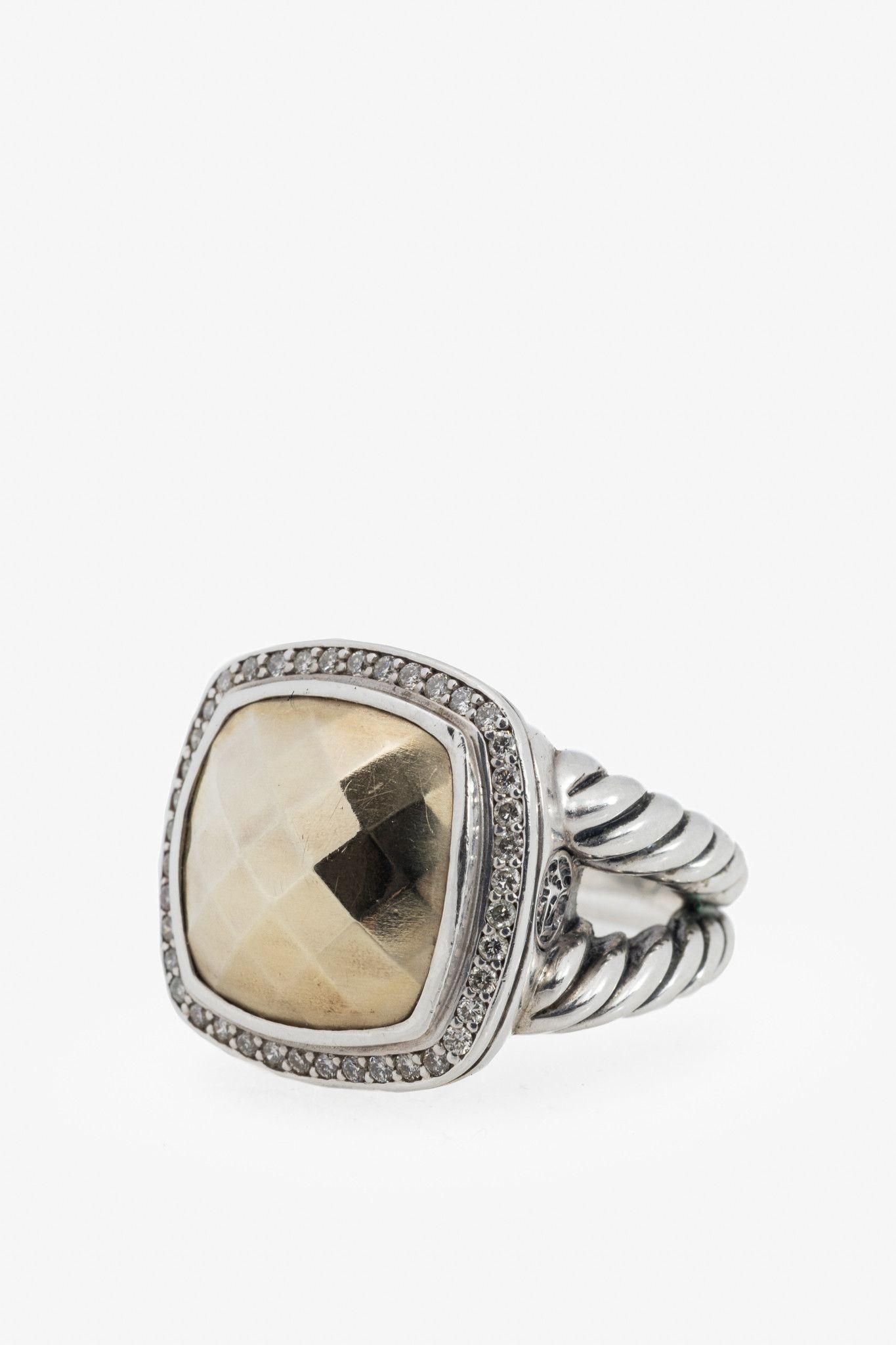 David Yurman David Yurman Albion 18k Gold & Sterling Silver Diamond Ring Size ONE SIZE - 3 Thumbnail