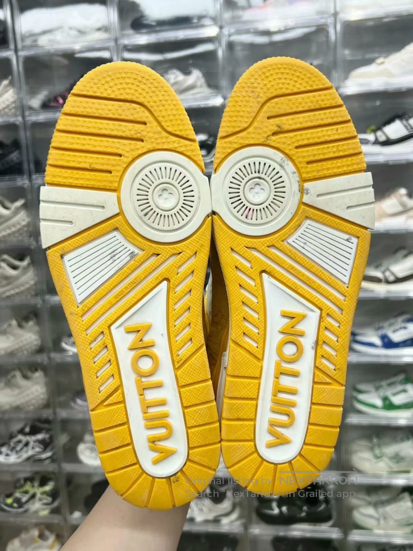 Louis Vuitton lv trainer yellow white sneakers uk9.5. Size US 9.5 / EU 42-43 - 8 Thumbnail