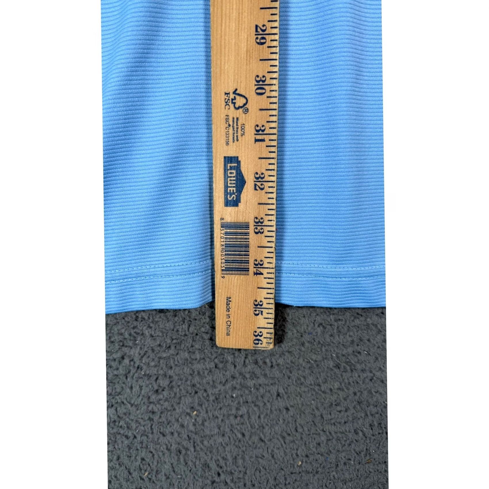 Van Heusen Van Heusen Polo Shirt 3XLT Big & Tall Striped Short Sleeve Blue Mens Shirt Size US XXL / EU 58 / 5 - 4 Thumbnail