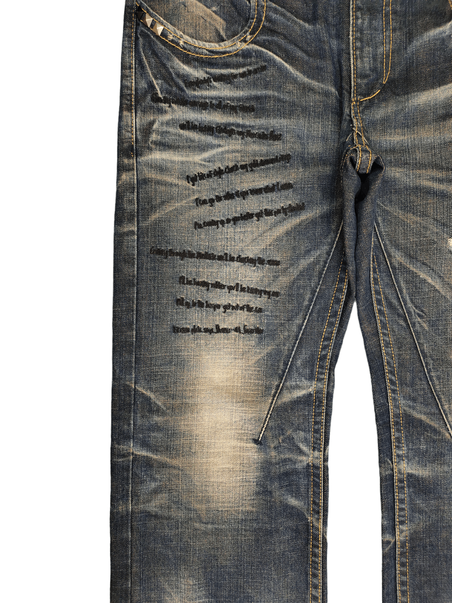 Tornado Mart Wide Leg Jeans Red Pepper Denim Rare Design Y2k Distress Size US 32 / EU 48 - 14 Thumbnail