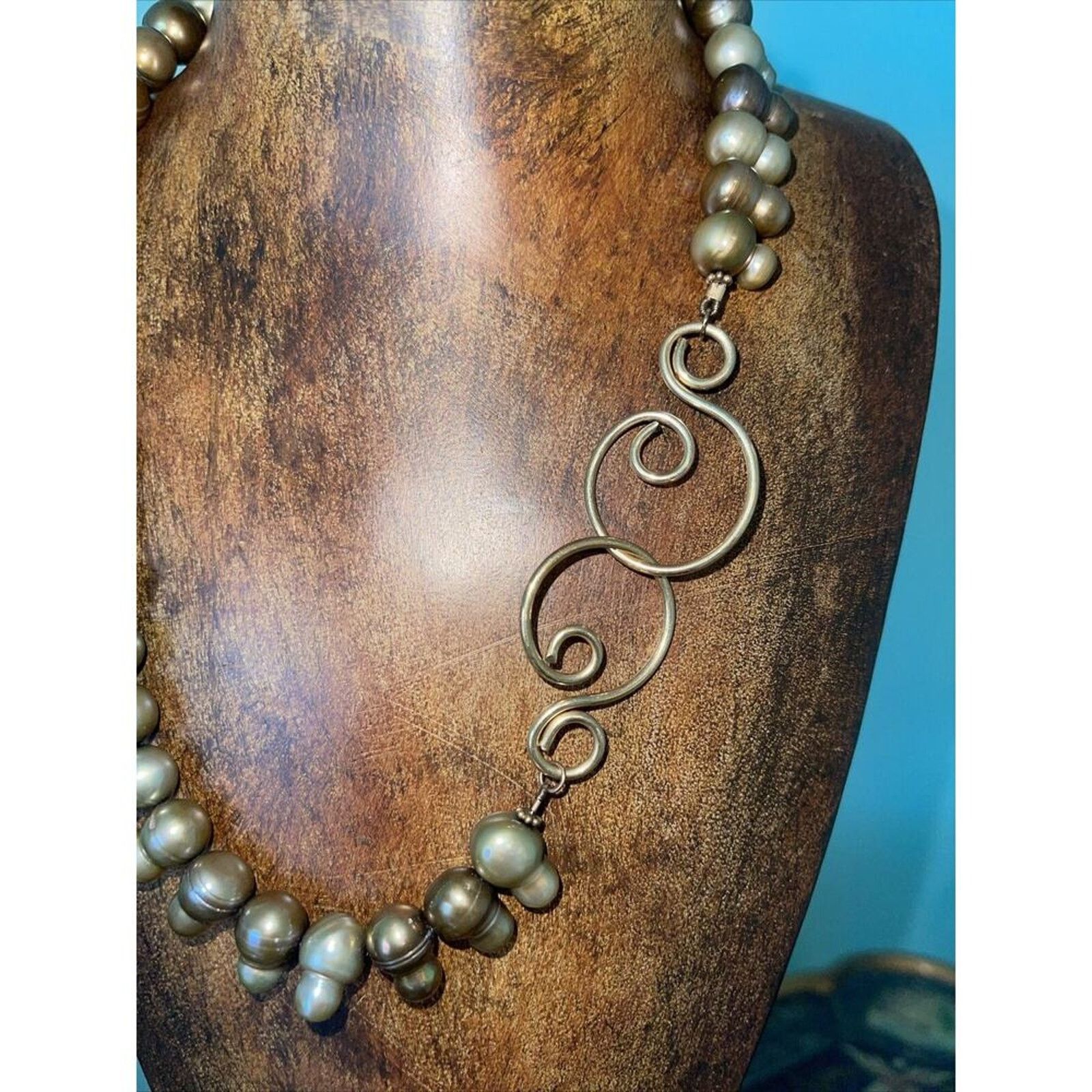 Other Baroque Pearl Mushrooms Shaped Graduated Artisan Necklace Size ONE SIZE - 9 Thumbnail
