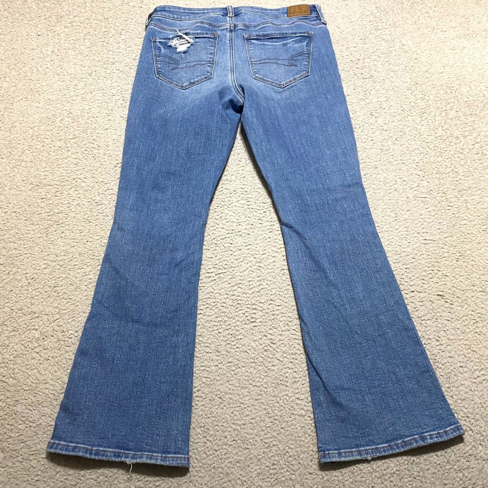 American Eagle Outfitters American Eagle Outfitters Jeans Bootcut 8P Petite Blue Denim High Rise 5-Pocket Stretch Distress Boys Womens Mens (adjusted to fit rules) Size 30" / US 8 / IT 44 - 2 Thumbnail