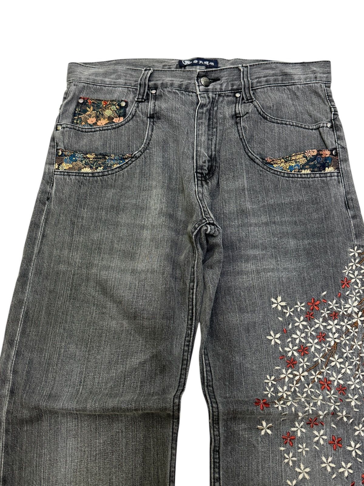 Hysteric Glamour Japanese Traditional Design Buckle Floral Embroidery Design Size US 31 - 3 Thumbnail