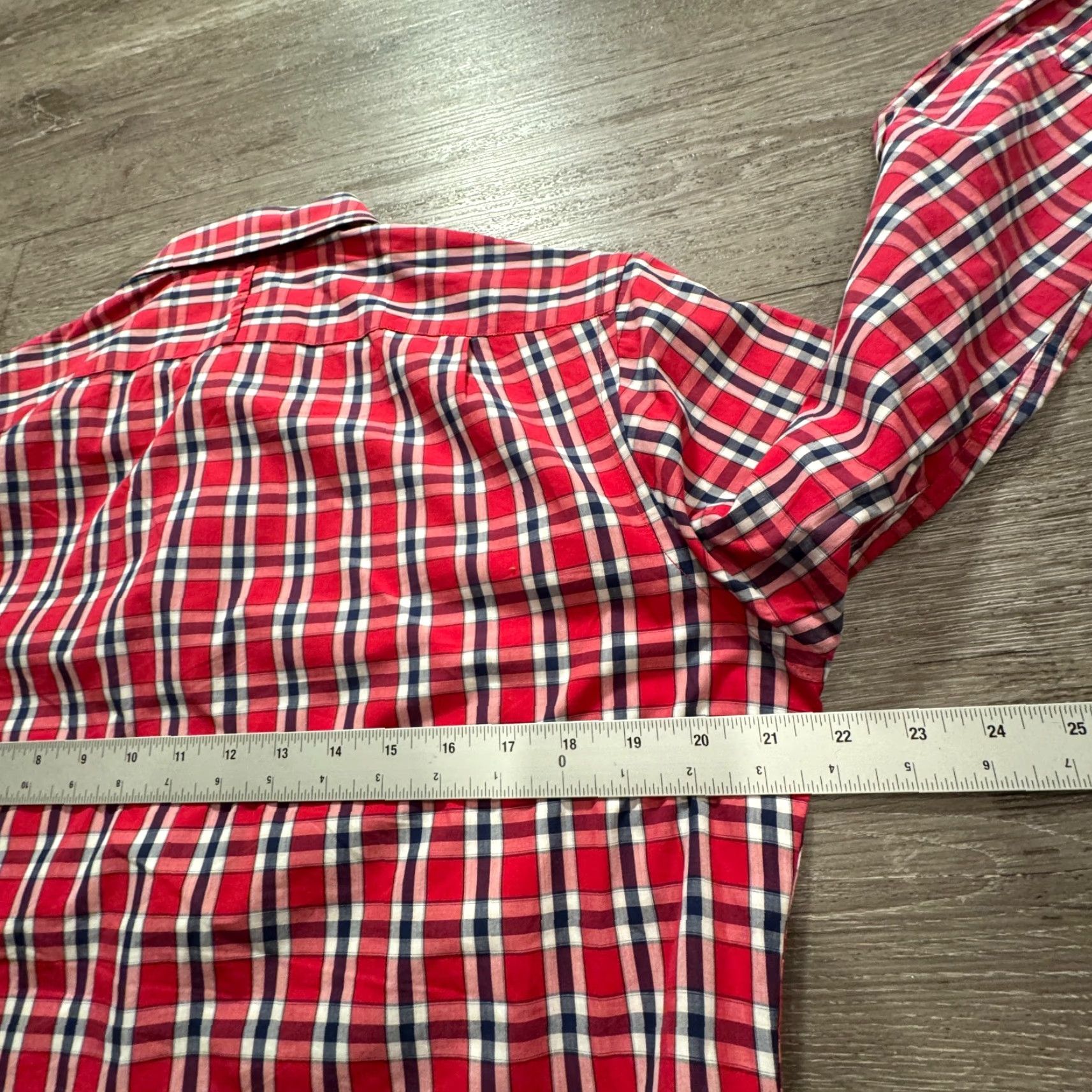 Banana Republic Banana Republic Shirt Mens Small Red Plaid Button Up Cotton Preppy Slim Size US S / EU 44-46 / 1 - 7 Thumbnail