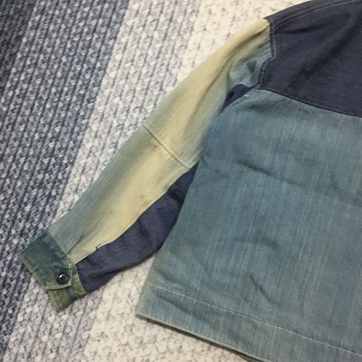 HOLLYWOOD RANCH MARKET Rare HR Market Artisanal Patchwork Denim Jacket Size US S / EU 44-46 / 1 - 11 Thumbnail