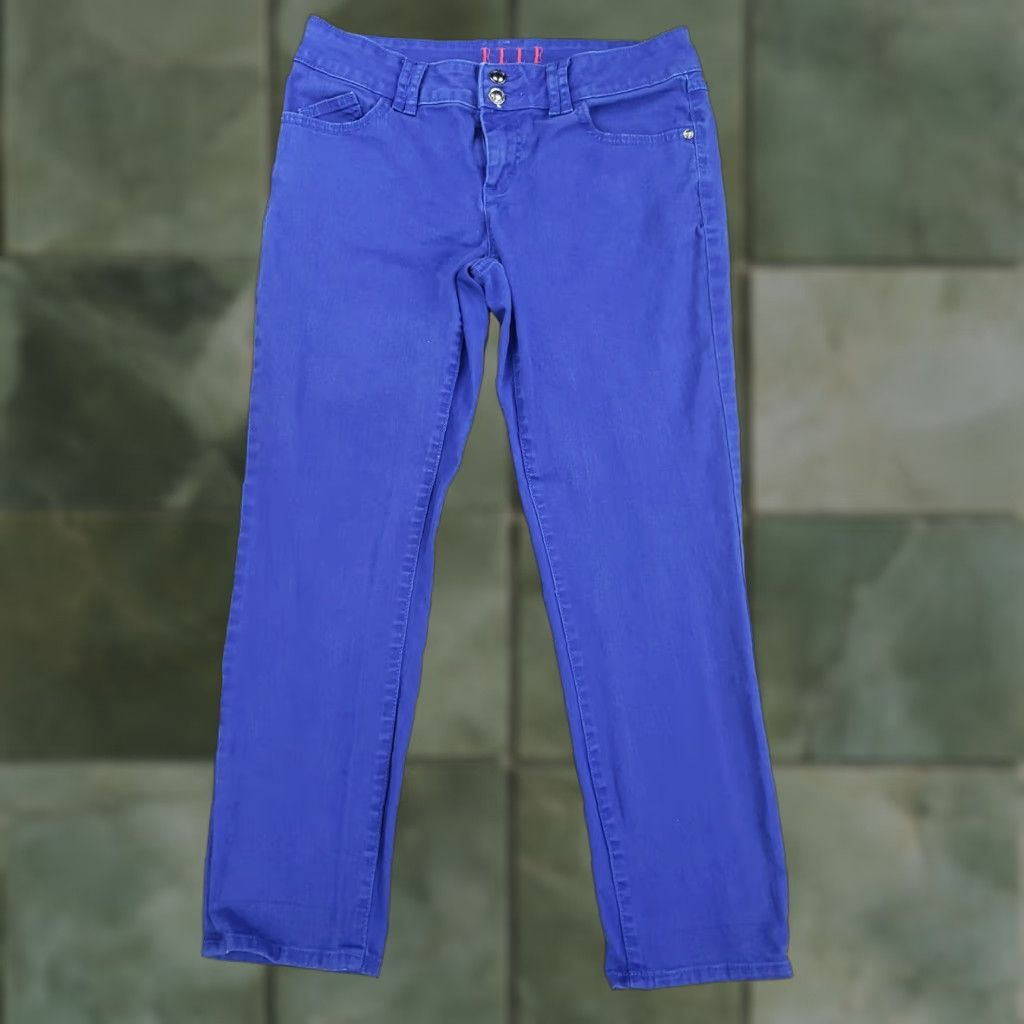Vintage Elle Womens Jeans Size 8 Extra Large Blue Denim Straight Leg Stretch Size 30" / US 8 / IT 44 - 1 Thumbnail
