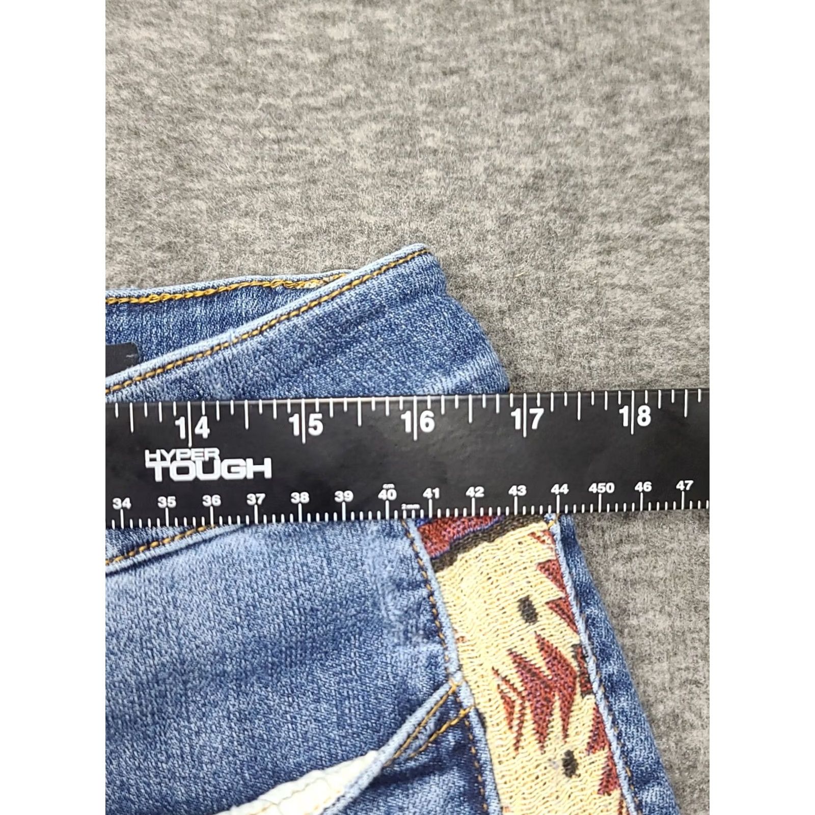 Vintage Judy Blue Jeans 16W Womens Relaxed Fit Aztec Southwestern Print Trim High Rise Jeans Size 38" / US 16 / IT 52 - 5 Thumbnail