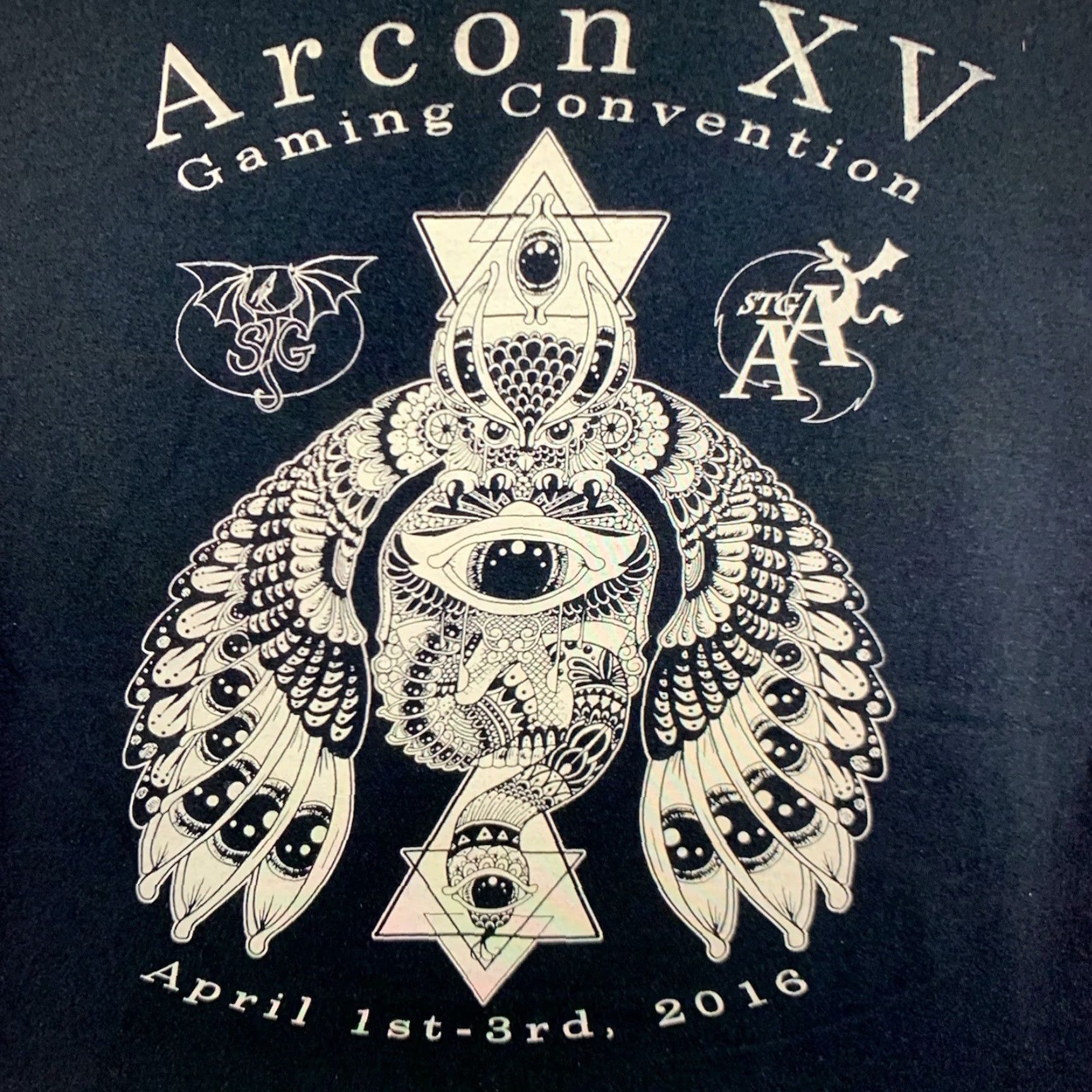Gildan GILDAN ARCON Gaming Convention T-Shirt Adult Large Black Graphic Angel 2016 Limited Edition Music Rock Mens Size US L / EU 52-54 / 3 - 3 Thumbnail