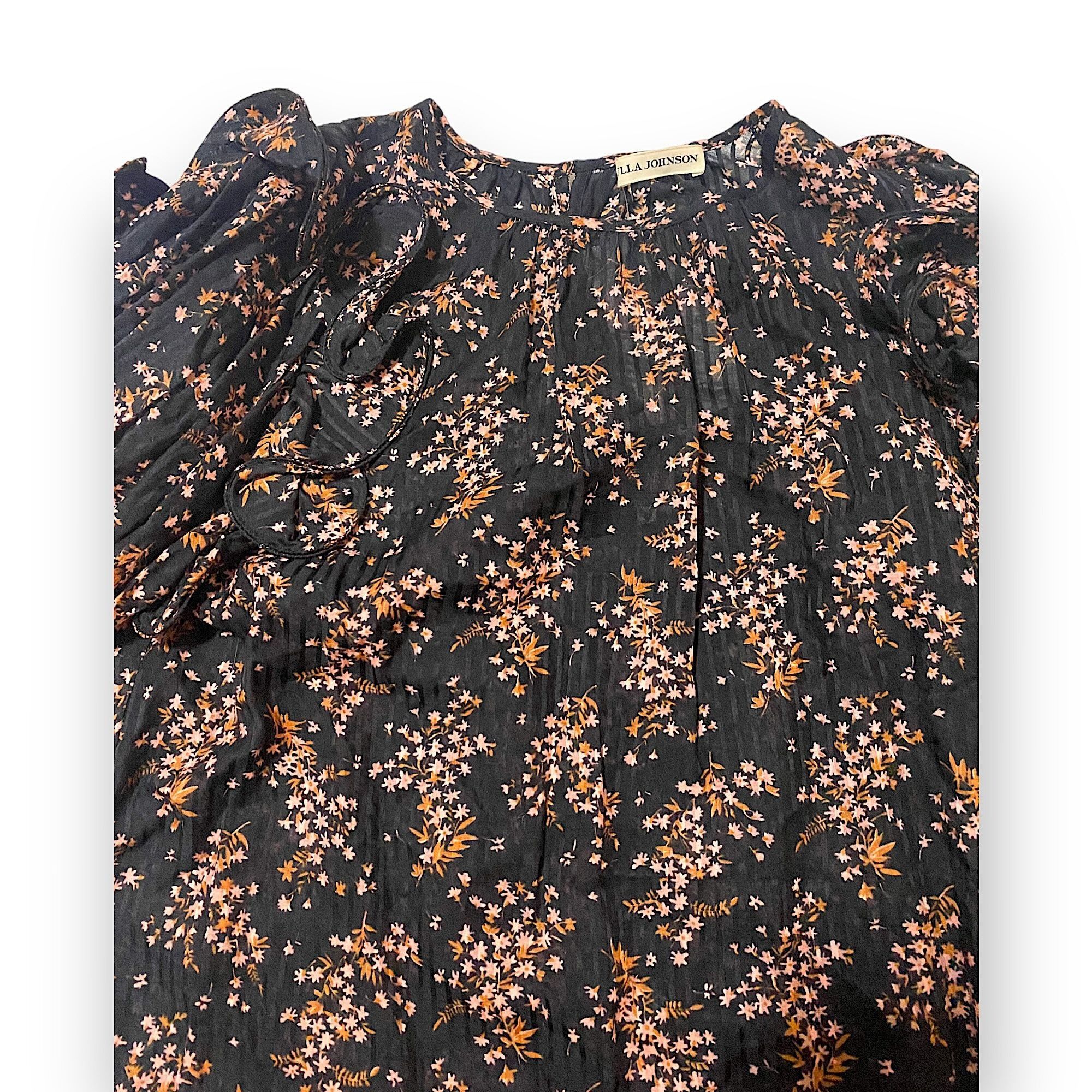 Ulla Johnson Ulla Johnson Medine Floral Balloon Sleeve Blouse, Size 2, Je Size XS / US 0-2 / IT 36-38 - 9 Thumbnail