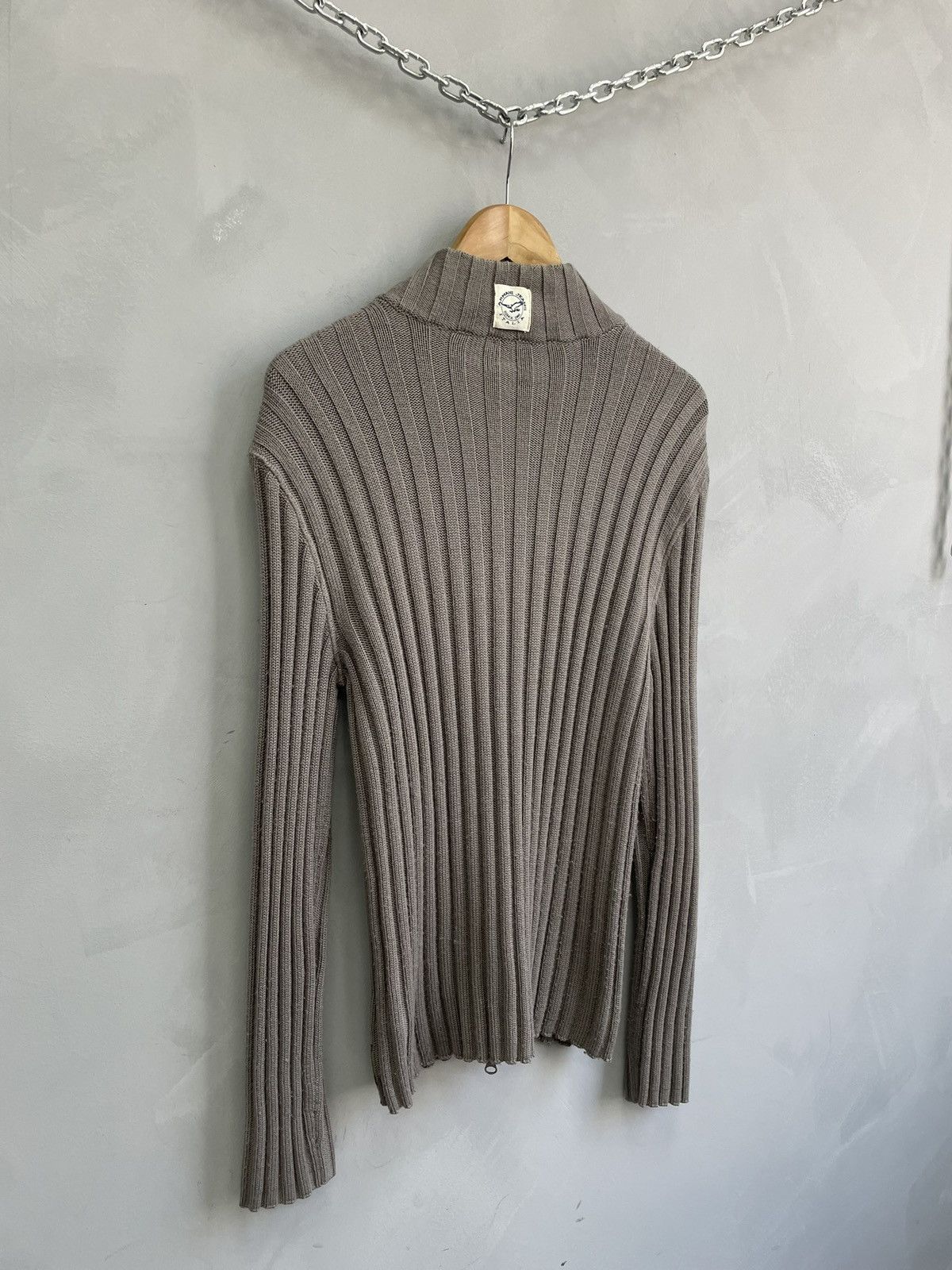 Emporio Armani 90s Armani zip sweater ripped archive avant garde Size US M / EU 48-50 / 2 - 7 Thumbnail
