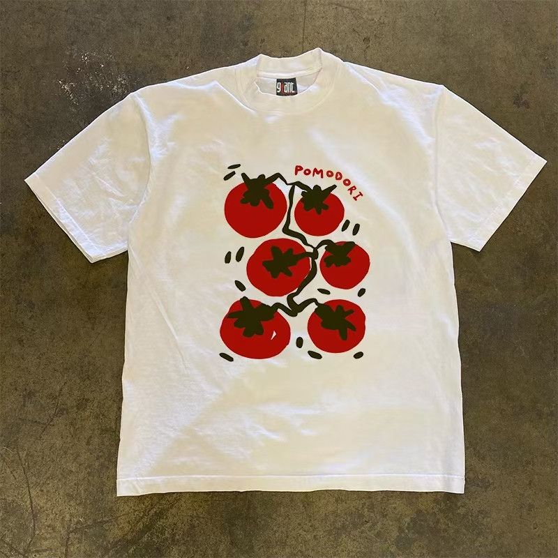 Japanese Brand × Vintage Casual retro white strawberry print t-shirt Size US M / EU 48-50 / 2 - 1 Thumbnail