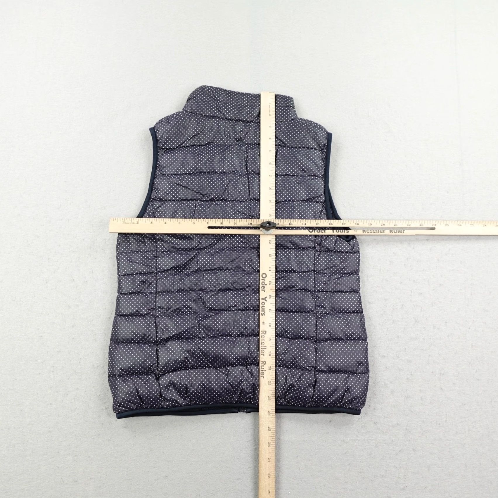 Uniqlo Uniqlo Down Puffer Vest Women’s Small Blue Polka Dot Insulated Lightweight Zip Up Size S / US 4 / IT 40 - 5 Thumbnail