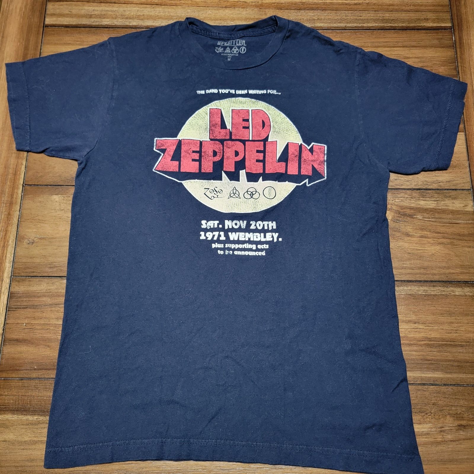Led Zeppelin Led Zeppelin Black Unisex Tee "1971 Wembley" - Size Medium Size US M / EU 48-50 / 2 - 1 Thumbnail