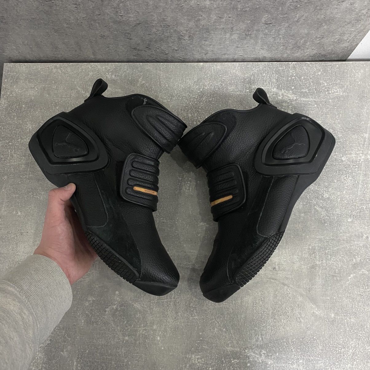 Puma Vintage Puma Leather Motorcycle Bike Boots Black Shoes High Size US 11.5 / EU 44-45 - 1 Thumbnail
