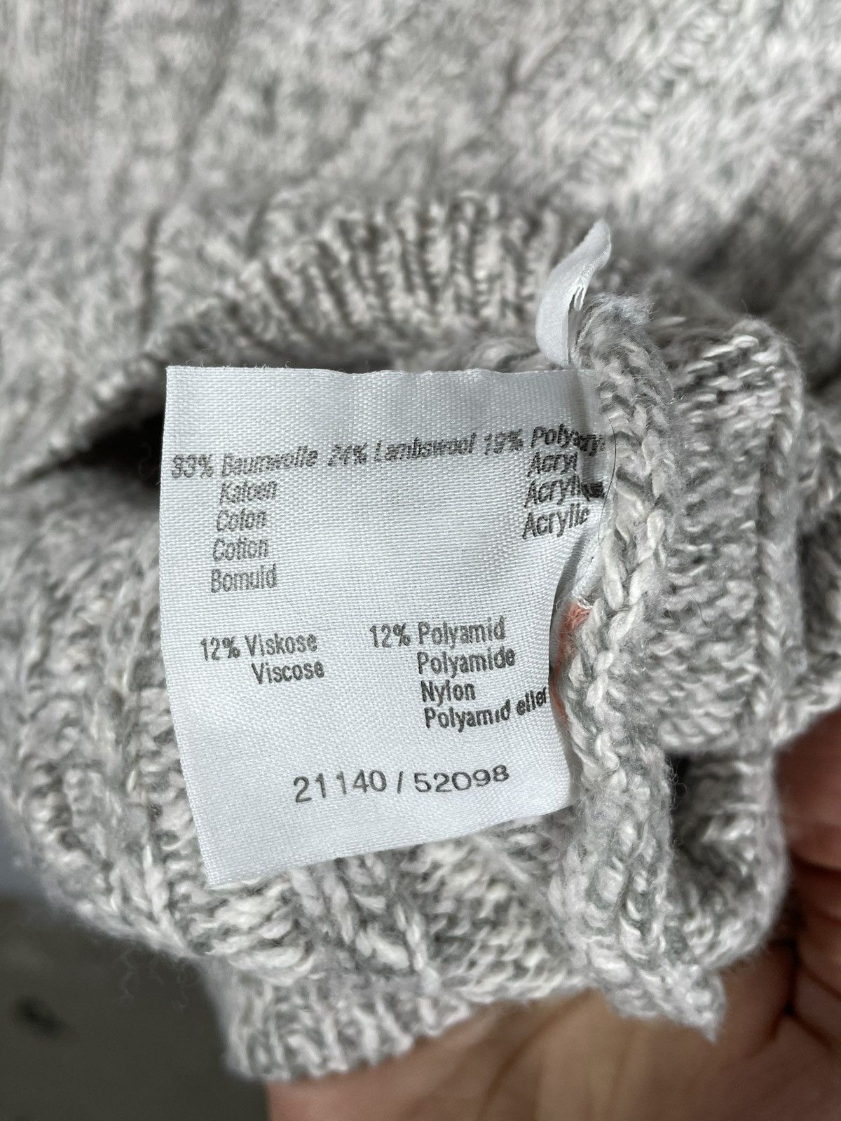 Japanese Brand × Vintage Retro Braid Cable Pull Turtleneck Knitwear Jumper Bear Wool Size US XL / EU 56 / 4 - 7 Thumbnail