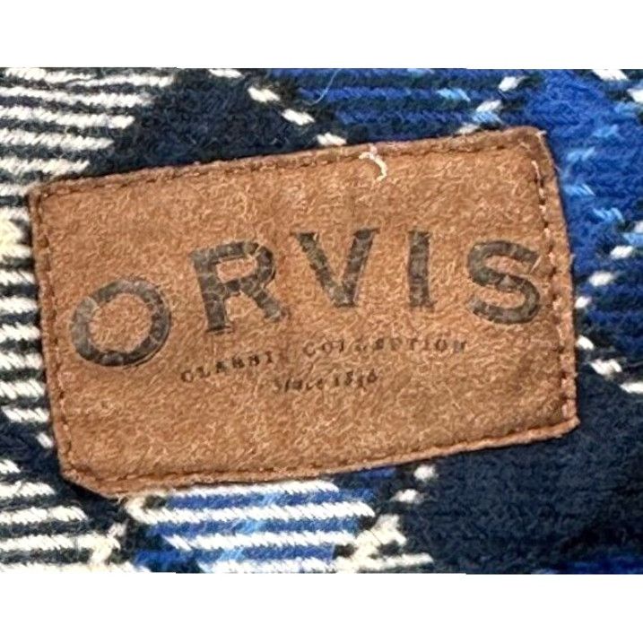 Orvis Orvis Shacket Shirt Adult XL Navy Multi Plaid Button Up Pocket Men Size US XL / EU 56 / 4 - 5 Thumbnail