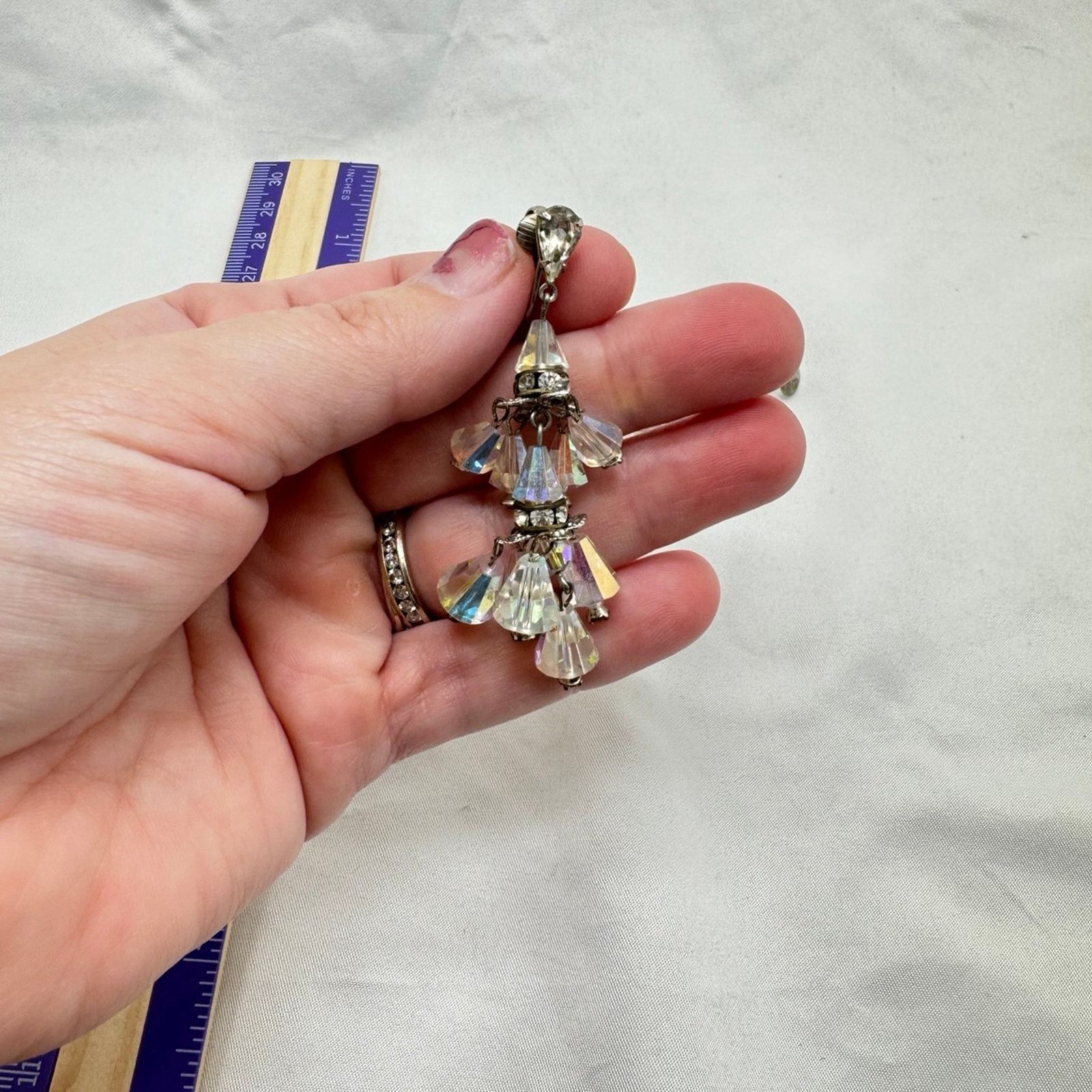 NBDN Nobrandedon VTG Aurora borealis crystal earrings Size ONE SIZE - 4 Thumbnail