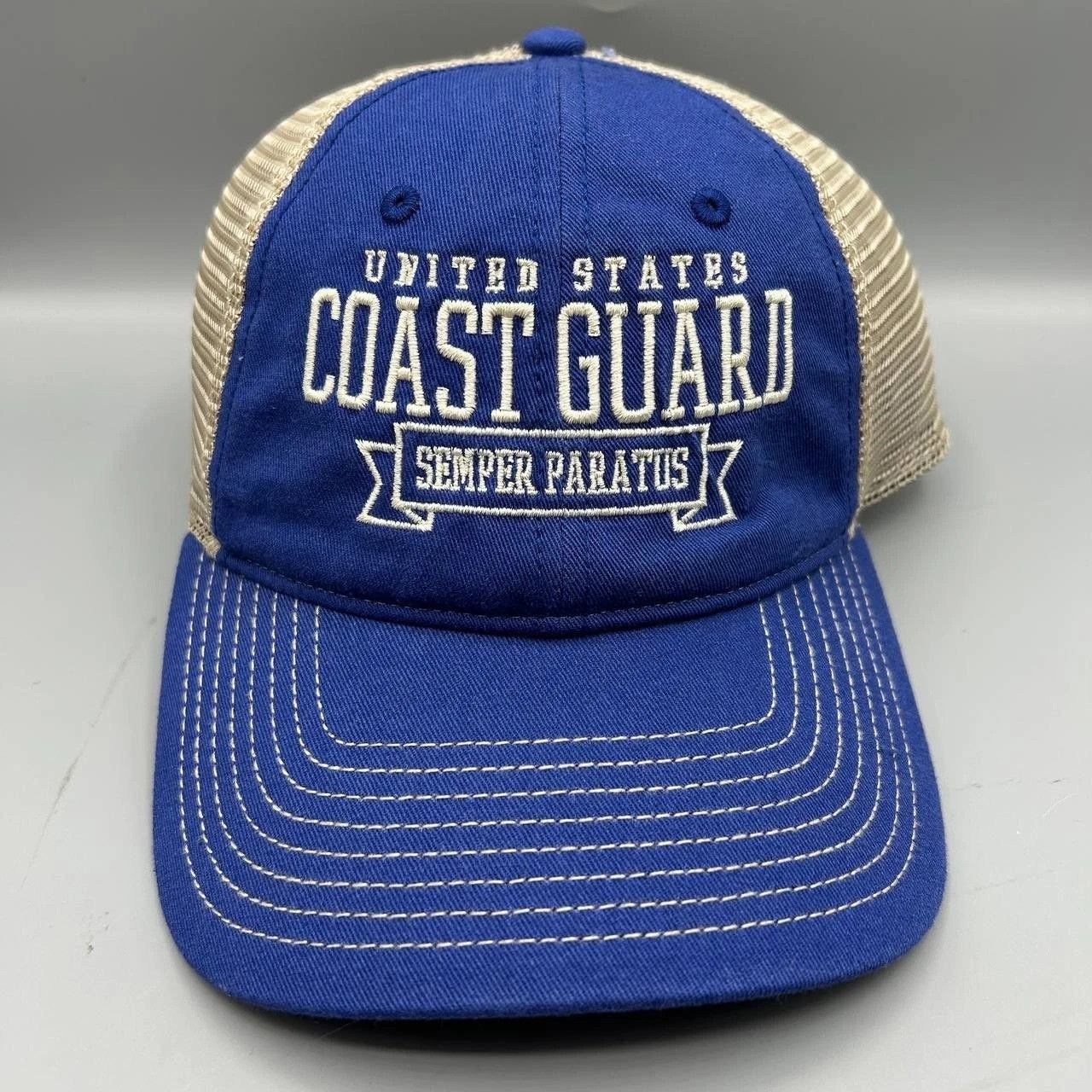 The Game United States Coast Guard Trucker Hat Men Blue Snap Back Size ONE SIZE - 1 Thumbnail