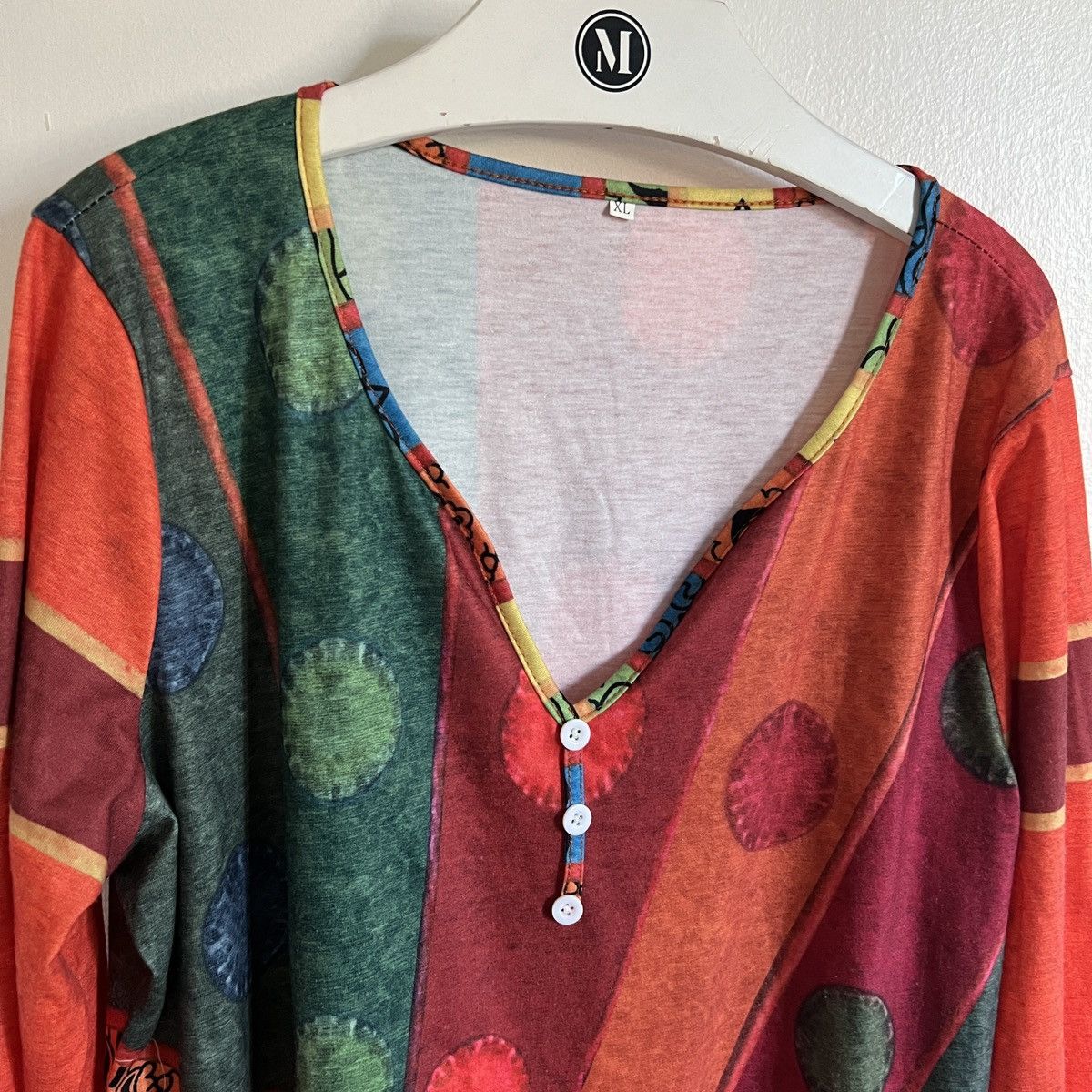 Japanese Brand × Vintage Traditional indian long sleeve blouse hippie fantasy art Size US XL / EU 56 / 4 - 2 Thumbnail