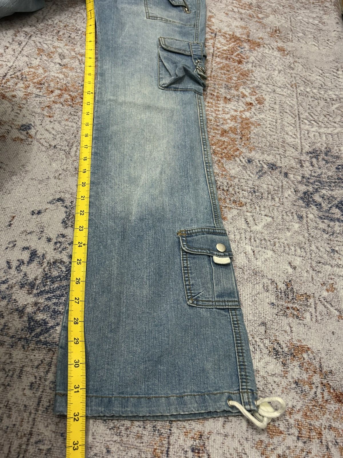 Japanese Brand Diva Cargo Multipocket Flare Jeans Size US 29 - 19 Thumbnail