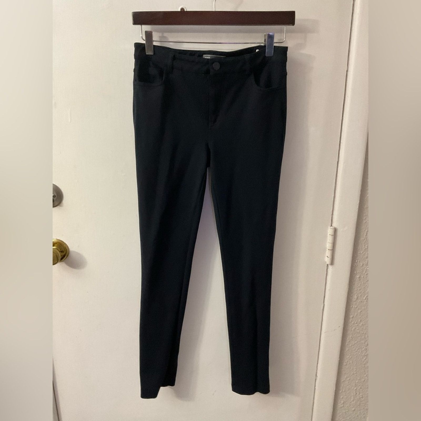 Vince Vince Career Workwear Mid Rise Pants 6 Black Ponte Stretch Size 28" / US 6 / IT 42 - 1 Thumbnail