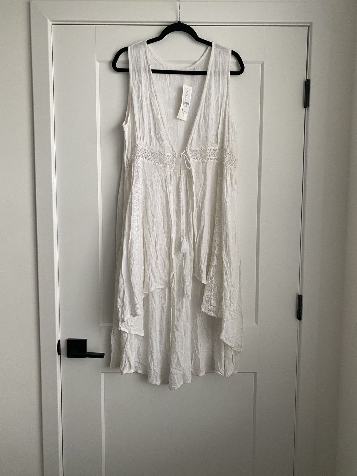 Other NWT New York & Company Breezy Moment Tie-Front Duster Size L / US 10 / IT 46 - 2 Thumbnail