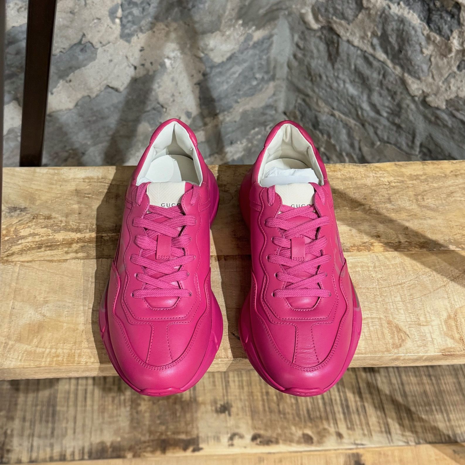Gucci Gucci Box Pink Logo Rhyton Chunky Sneakers Size US 8 / IT 38 - 2 Thumbnail