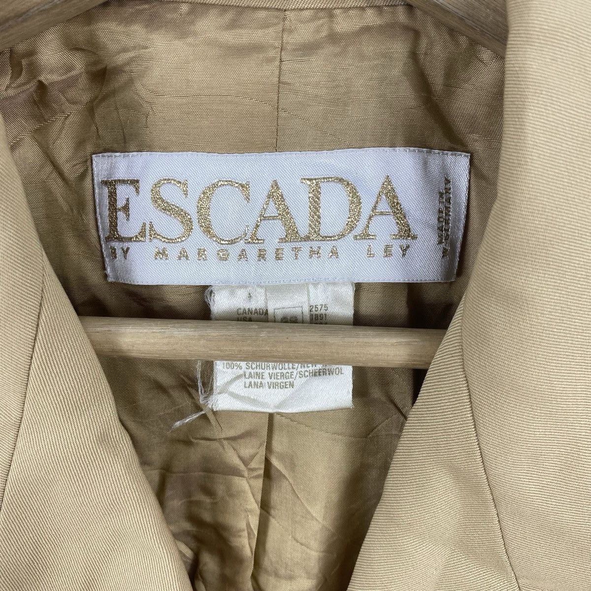 Escada Vintage ESCADA by MARGARETHA LEY Double Breasted Blazer Size S / US 4 / IT 40 - 9 Thumbnail
