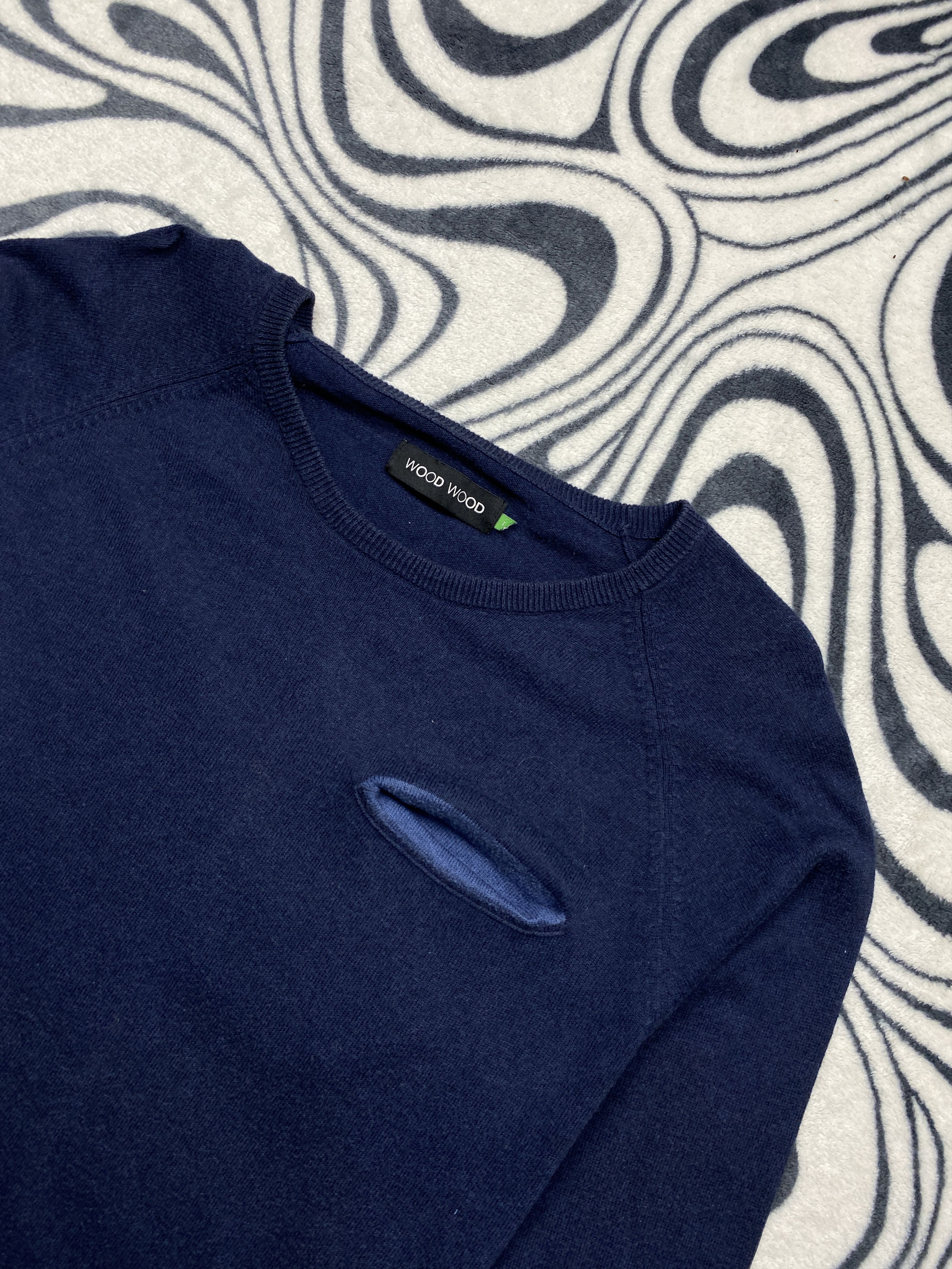 Wood Wood Wood Wood Vintage Mens Cotton Cashmere Sweater Y2K Size US L / EU 52-54 / 3 - 2 Thumbnail