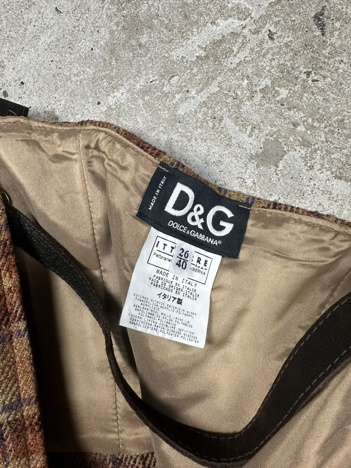 Dolce & Gabbana Dolce & Gabbana FW 2002 Wool Brown Tartan Runway Corset Size S / US 4 / IT 40 - 11 Thumbnail