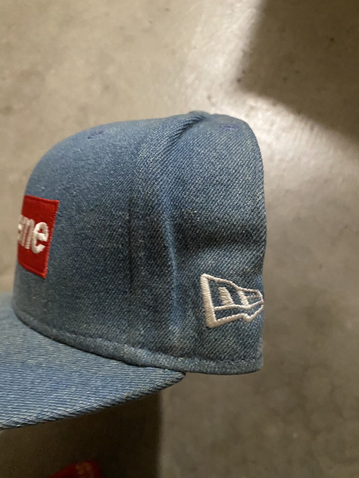 New Era × Supreme Supreme Hat New Era Denim Box Logo Hat SS12 Size ONE SIZE - 4 Thumbnail