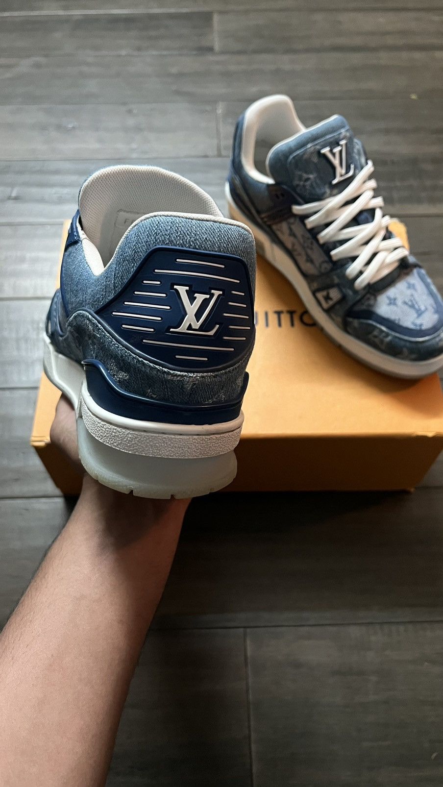Louis Vuitton Louis Vuitton Blue “Monogram” Trainers Size US 8.5 / EU 41-42 - 4 Thumbnail