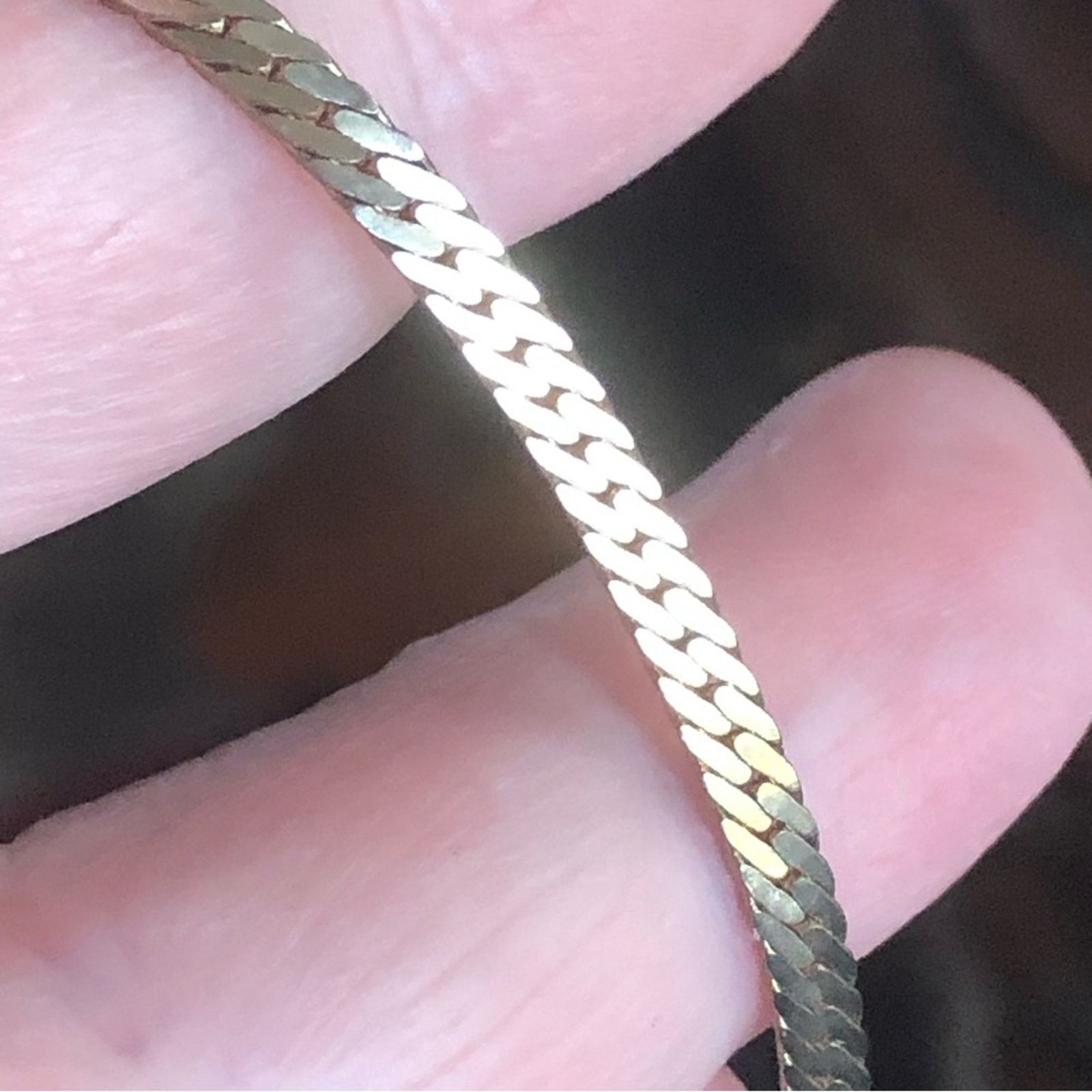 Vintage Vintage 80s gold plated flat braided chain bracelet Size ONE SIZE - 3 Thumbnail