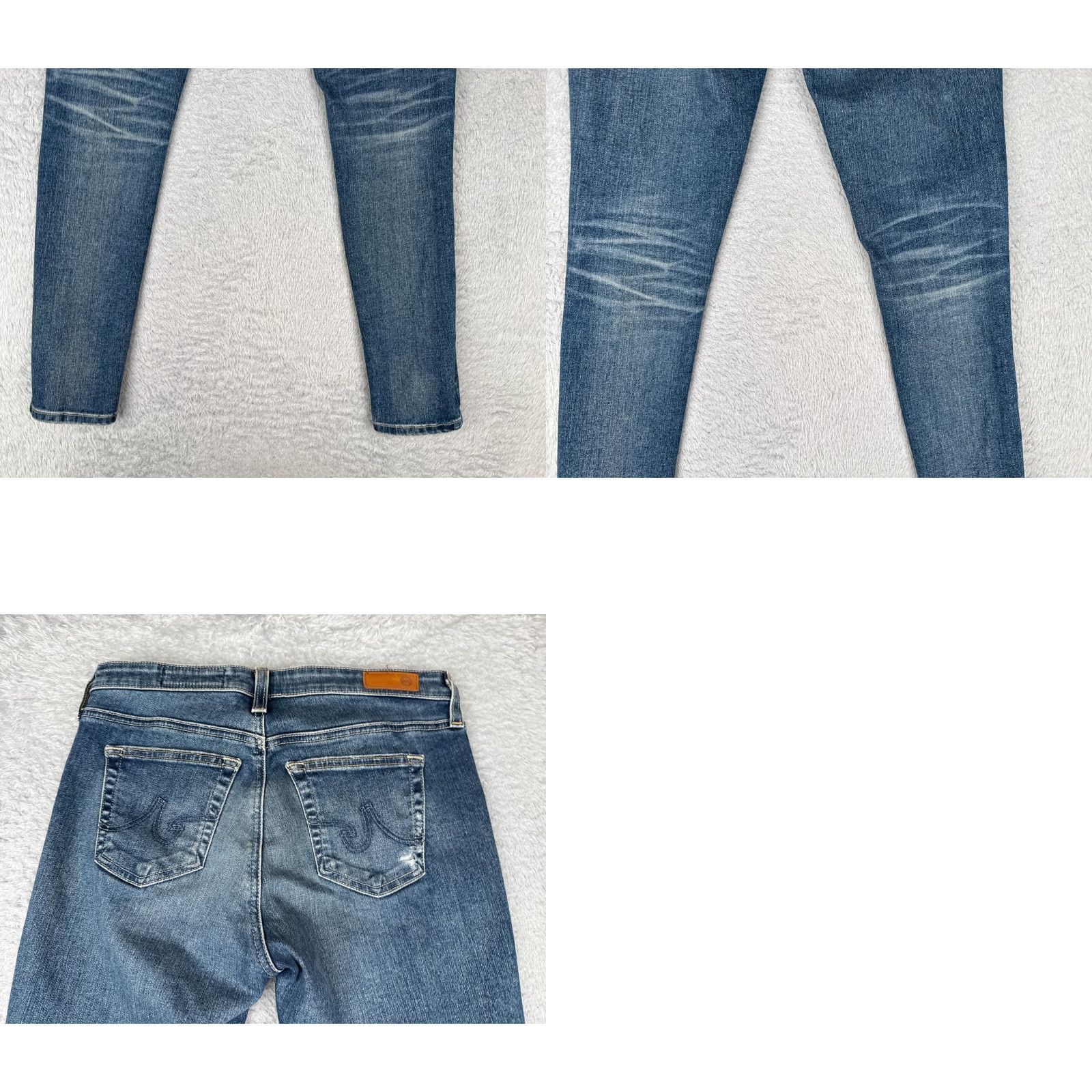 Vintage AG Adriano Goldschmied Jeans Women 28 Blue Legging Super Skinny Distressed Denim Skinny Jeans Women 28 Blue Size 28" / US 6 / IT 42 - 10 Thumbnail