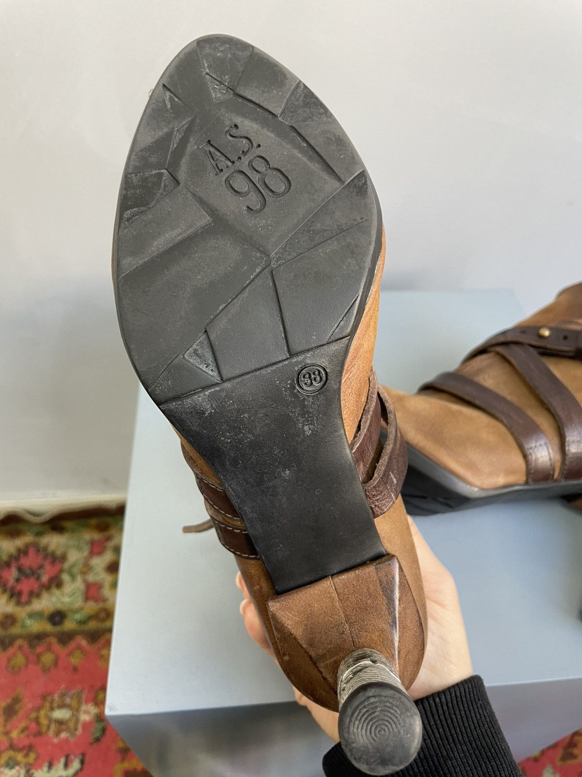 A.S.98 × Leather × Vintage Vintage AS 98 Leather Boots Airstep Brown Archival Punk Size US 8 / IT 38 - 5 Thumbnail