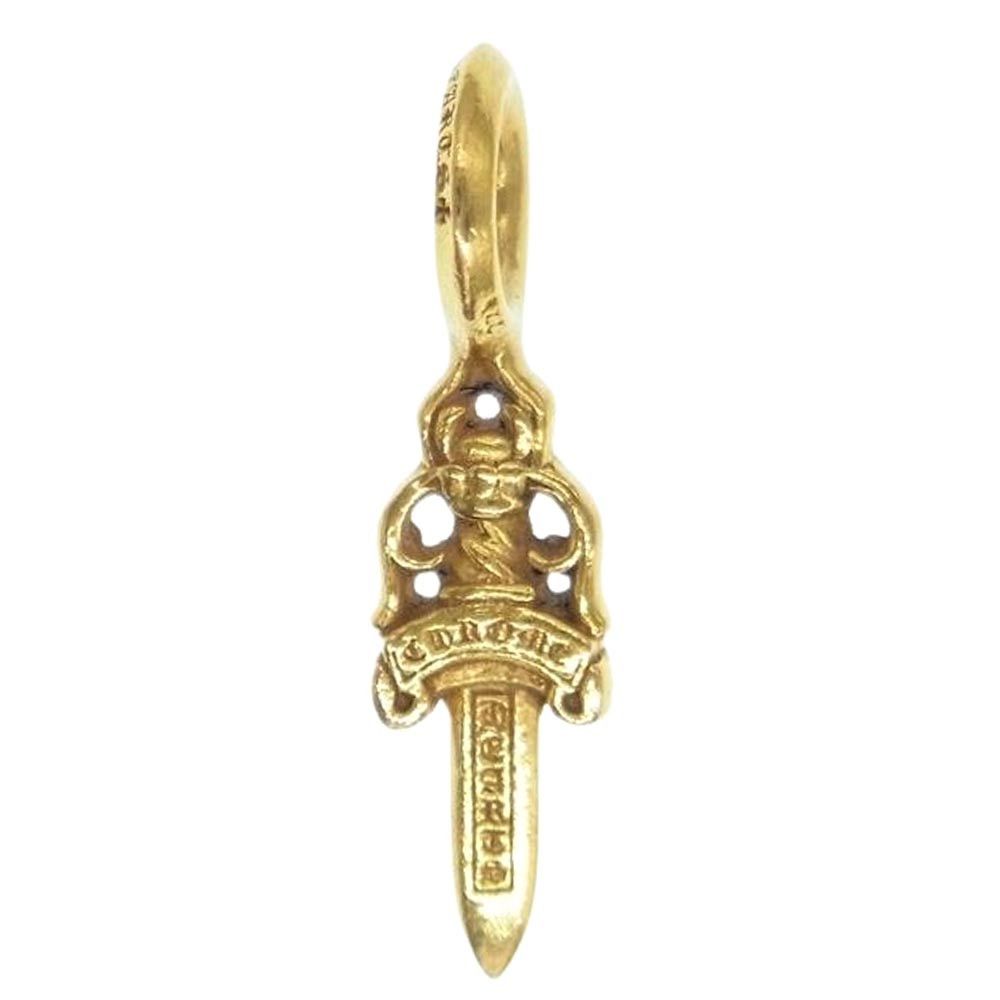 Pre-owned Chrome Hearts Gold Dagger Pendant