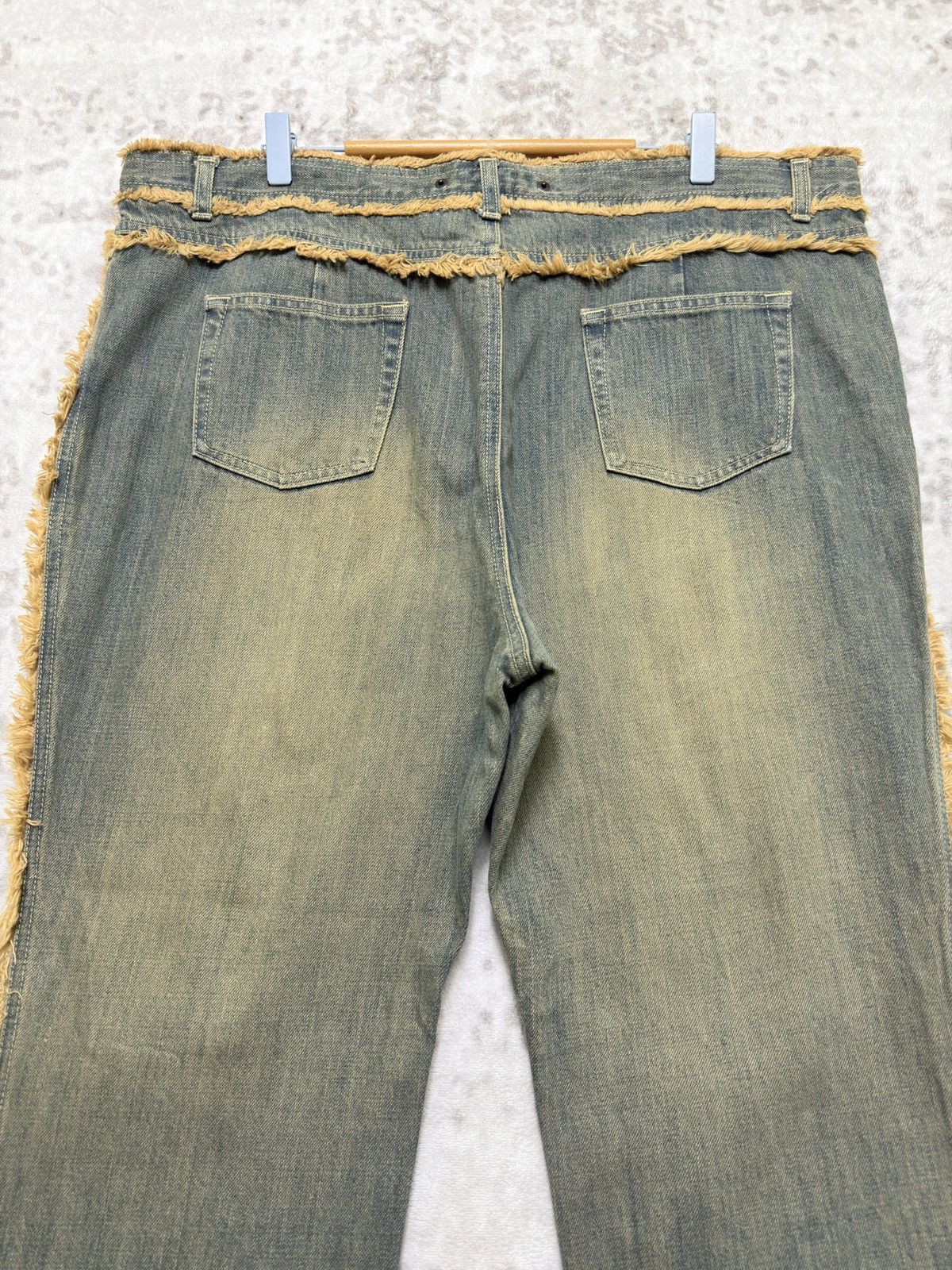Tornado Mart Livre Claire Mudwash Fur Trim Bootcut Denim Jeans Size US 40 / EU 56 - 9 Thumbnail