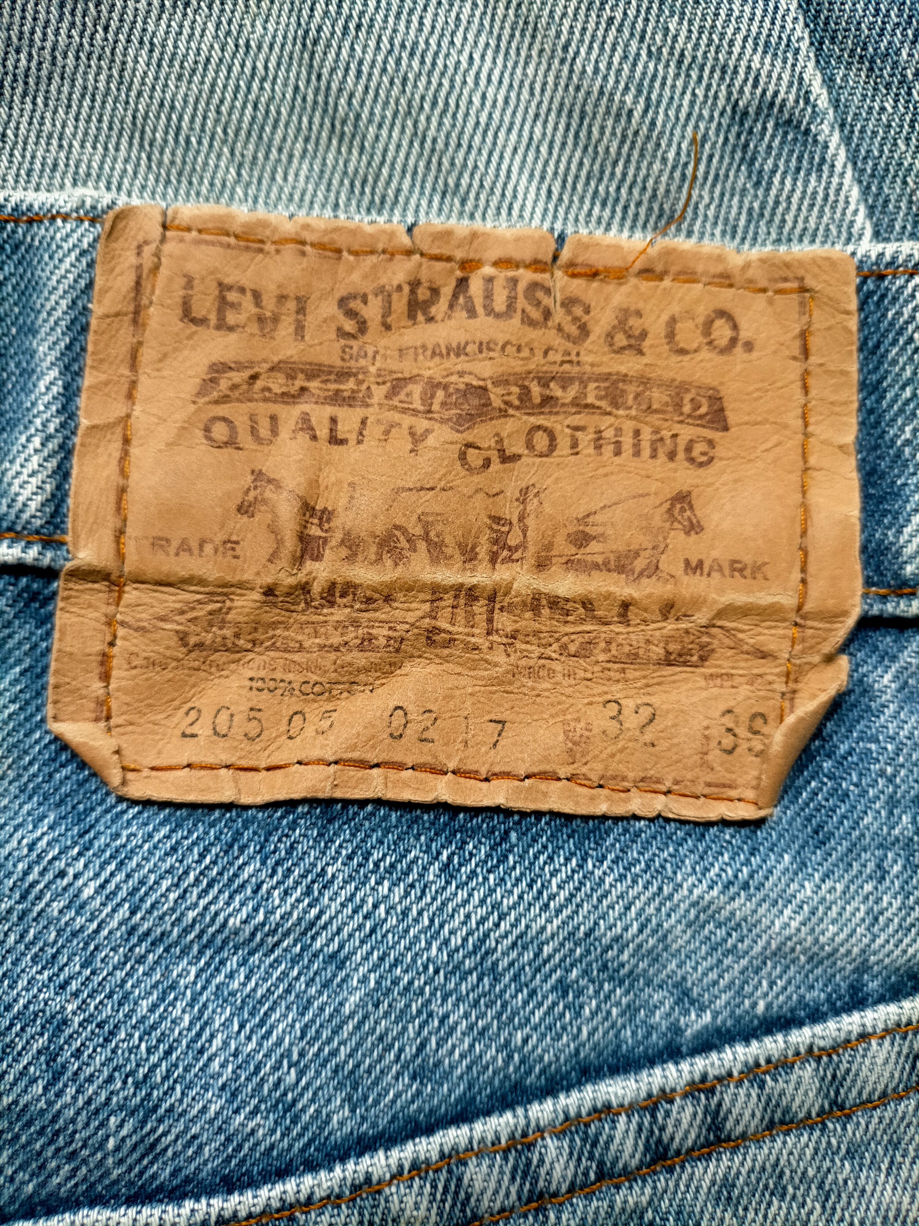 Levi's Vintage 80s Levis 505 distress denim Jeans Size US 31 - 18 Thumbnail