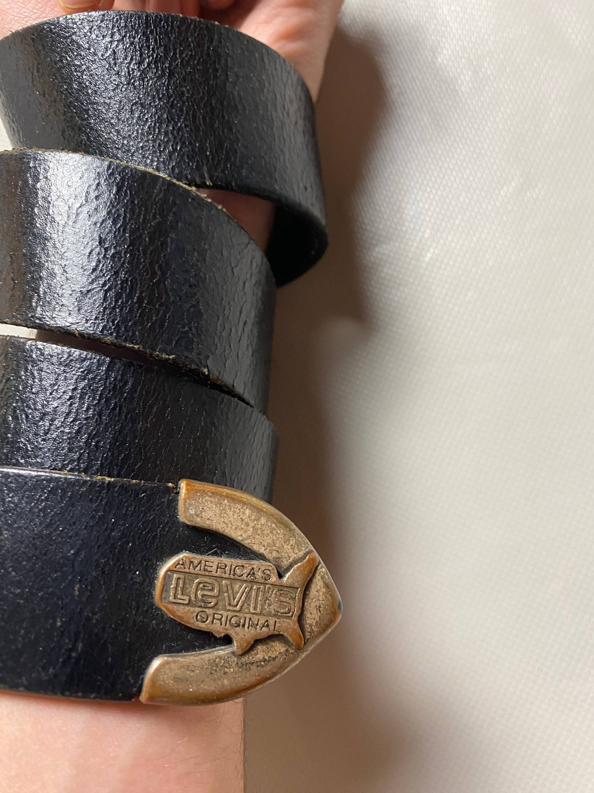 Levi's Levis Vintage 90s Leather Belt Size ONE SIZE - 2 Thumbnail
