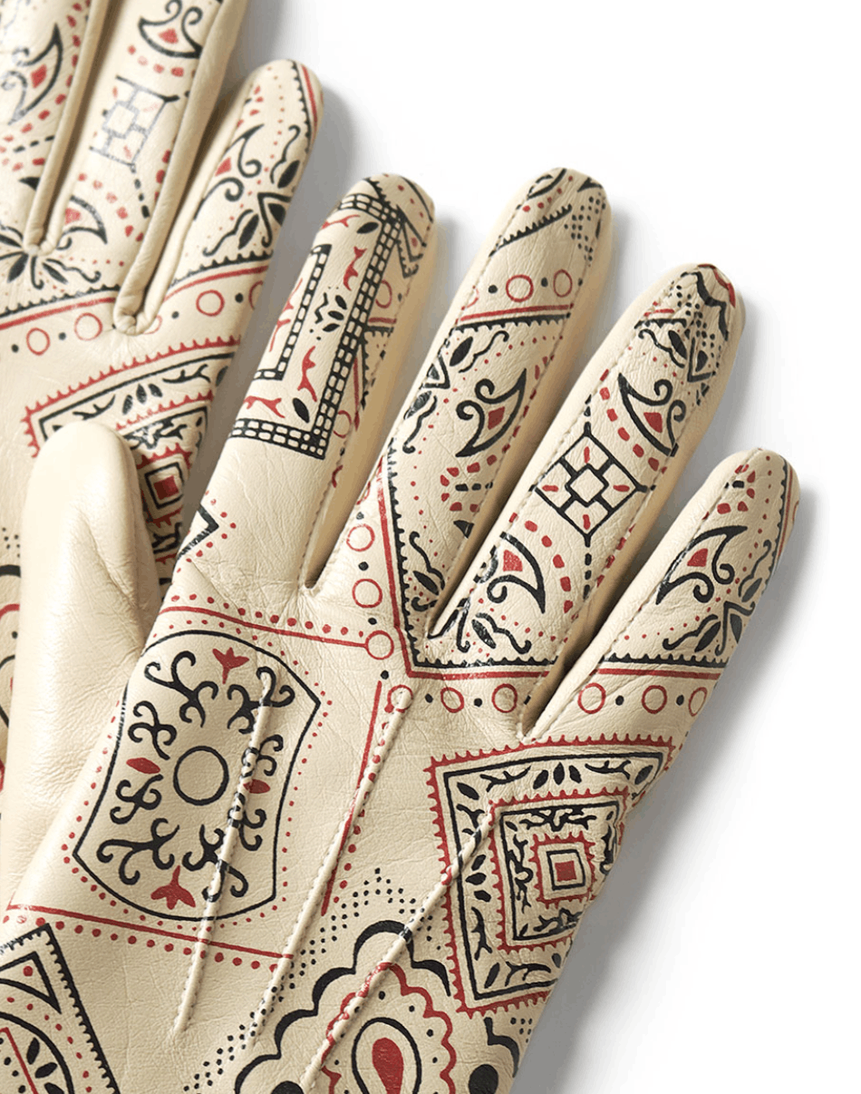 Kapital Leather COOKIE bandana glove Size ONE SIZE - 6 Thumbnail