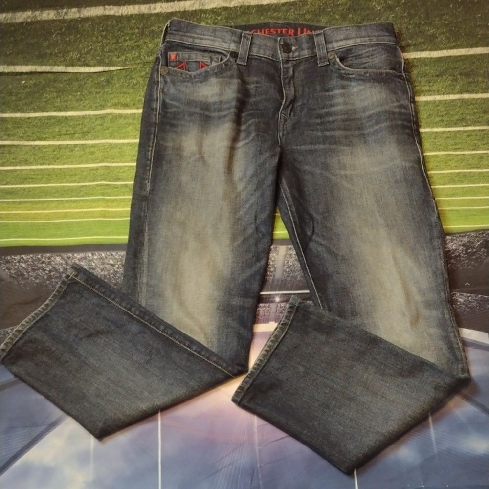 True Religion TRUE RELIGION - Manchester United red stitching size 33 Size US 32 / EU 48 - 1 Thumbnail