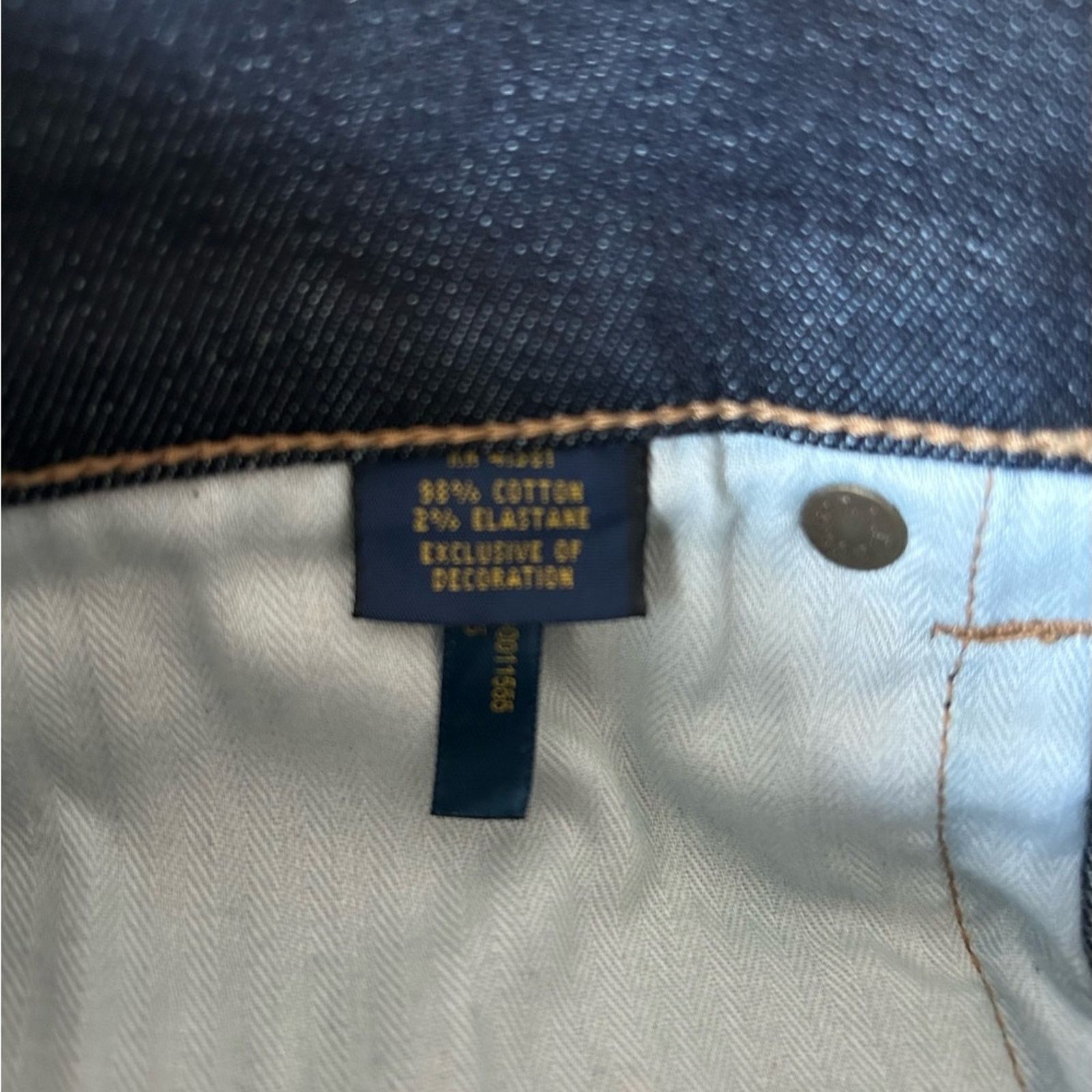 Polo Ralph Lauren Ralph Lauren dark denim with leather & zippers at ankle 28 Size 28" / US 6 / IT 42 - 9 Thumbnail