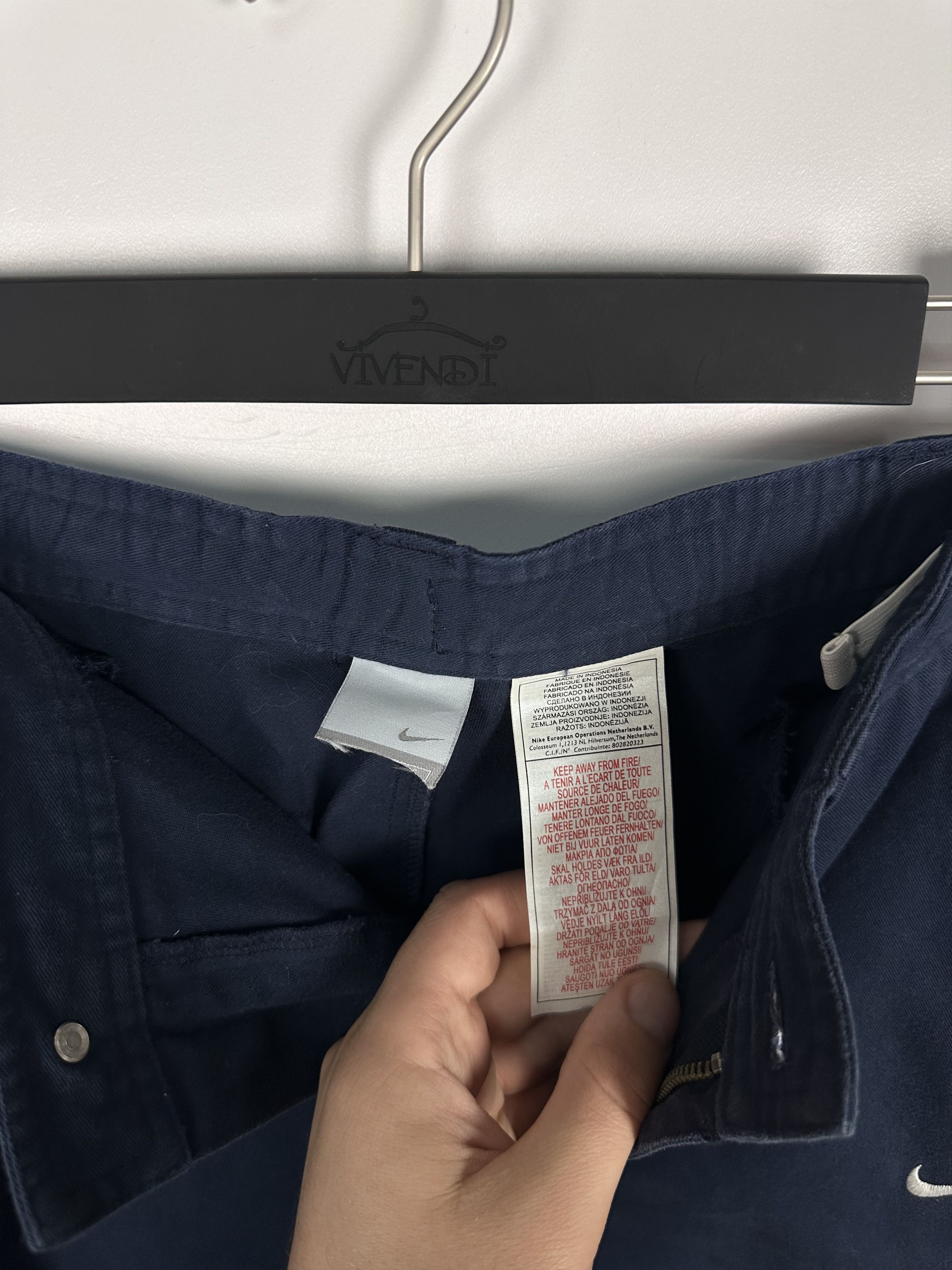 Nike × Vintage Vintage Nike Cargo Pants Cotton Womens Size M Y2K Blue Size 32" / US 10 / IT 46 - 8 Thumbnail