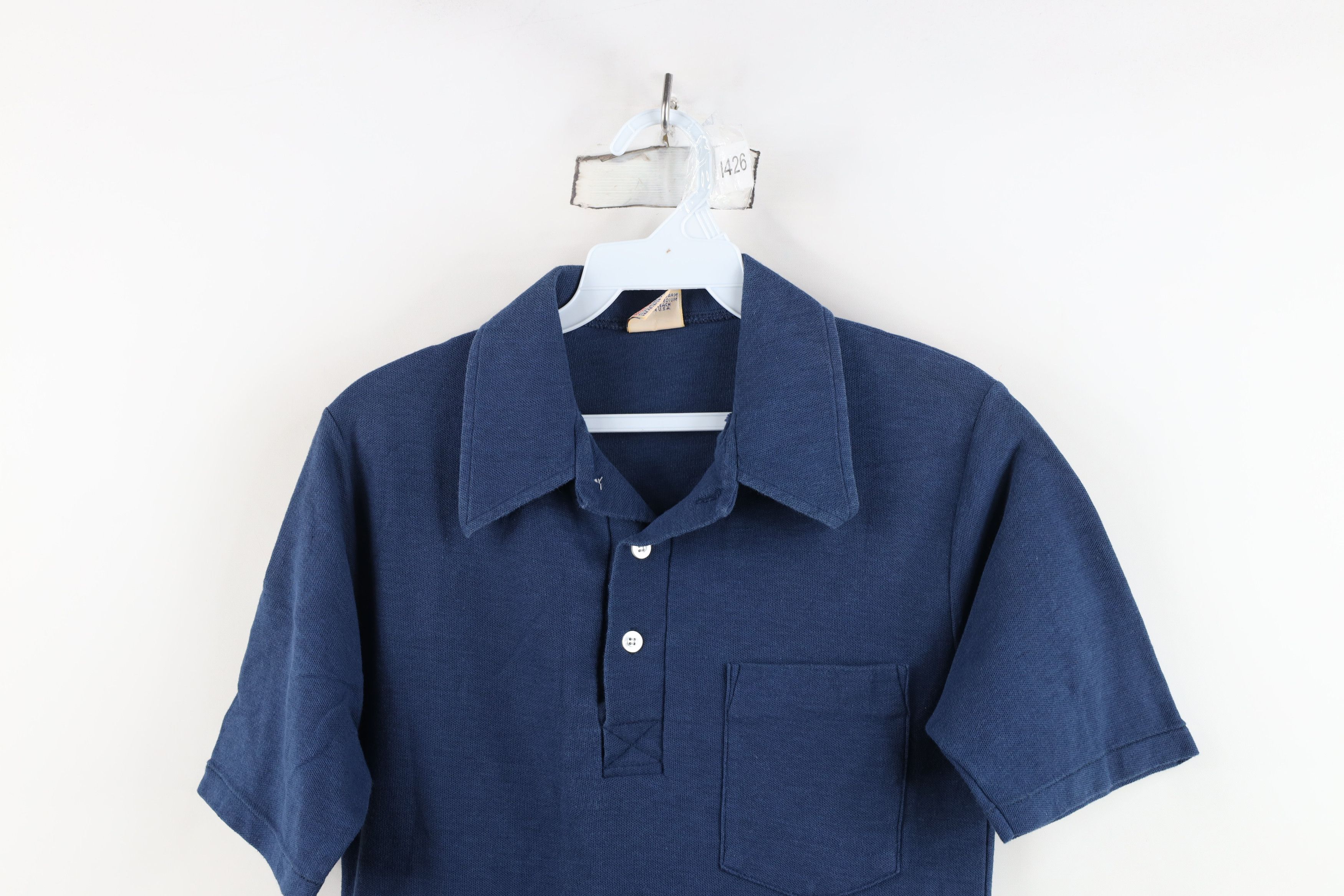 Fruit Of The Loom Vintage 60s 70s Fruit of the Loom Blank Golf Polo Shirt USA Size US M / EU 48-50 / 2 - 2 Thumbnail