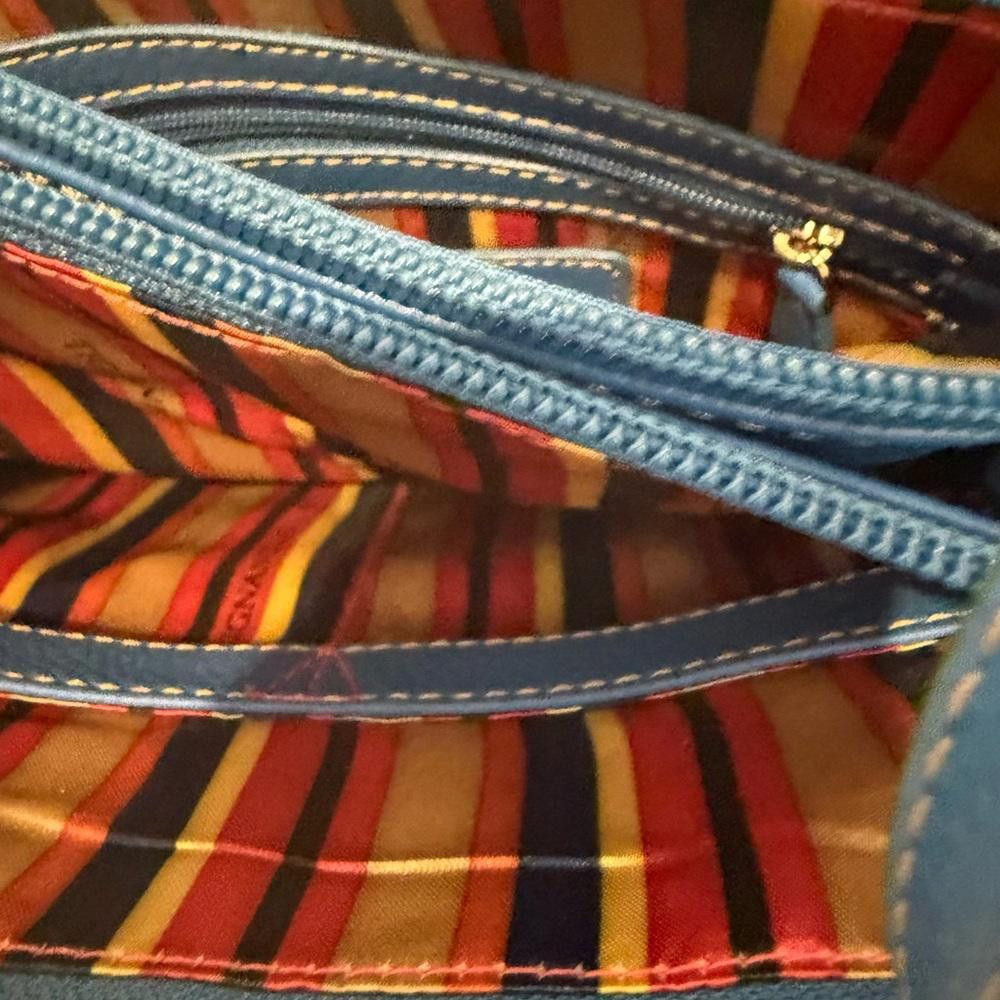 Designer Tignanello FUNCTIONISTA X-Body Leather Crossbody Royal Blue Size ONE SIZE - 6 Thumbnail