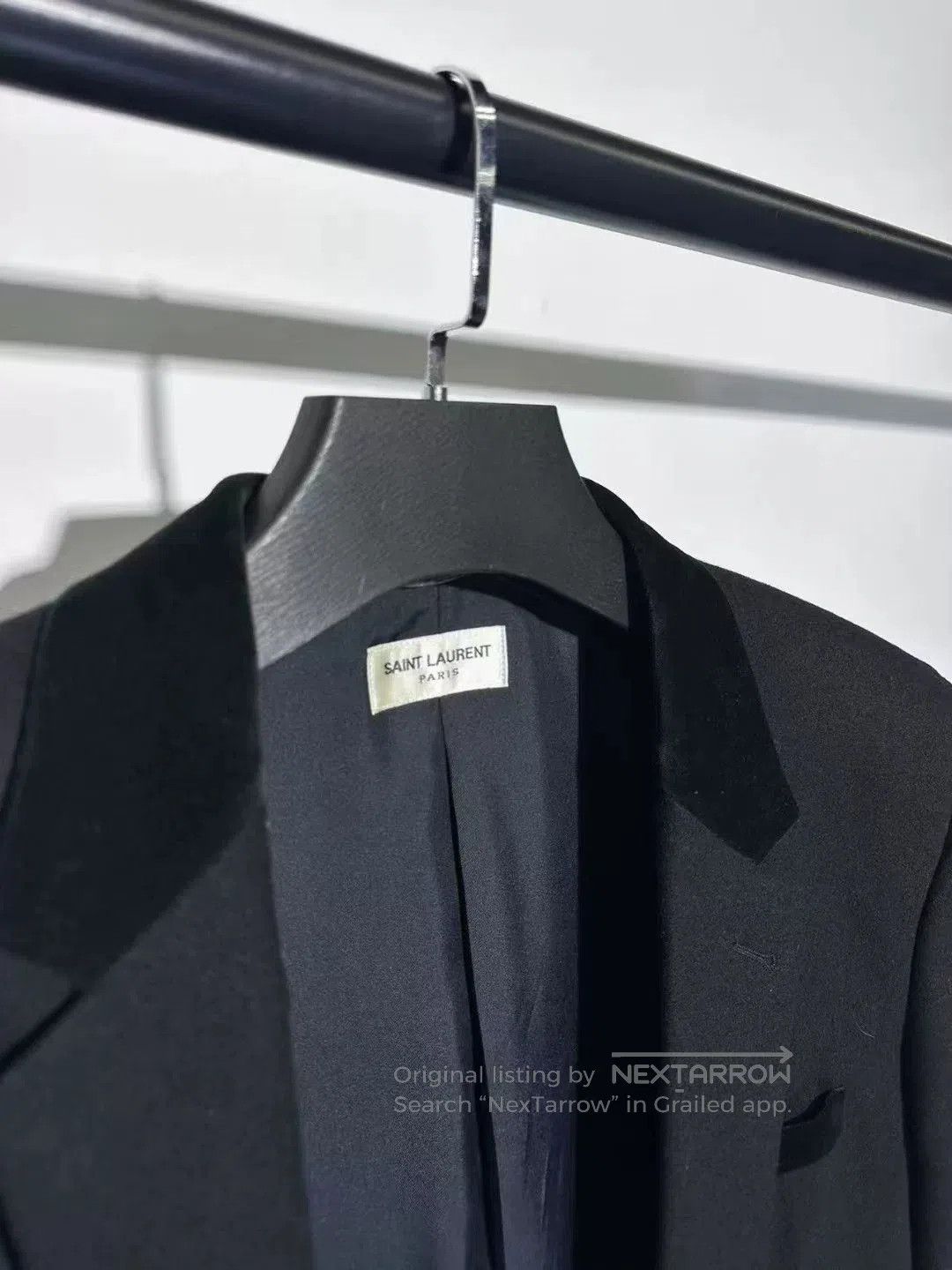 Saint Laurent Paris Saint Laurent Black Velvet Lapel Blazer. Size US M / EU 48-50 / 2 - 3 Thumbnail